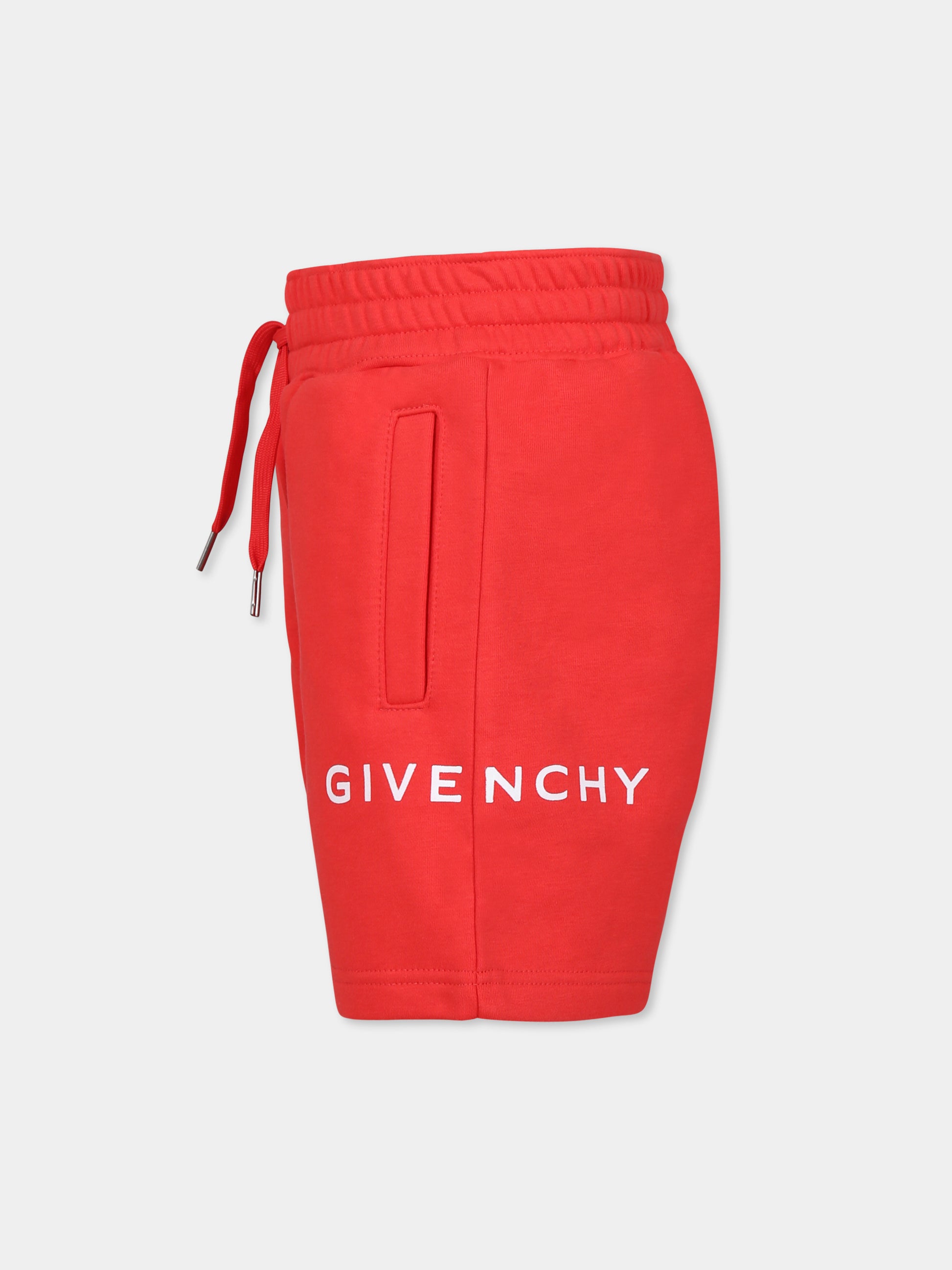 Shorts rossi per bambino con logo,Givenchy Kids,H30709 977