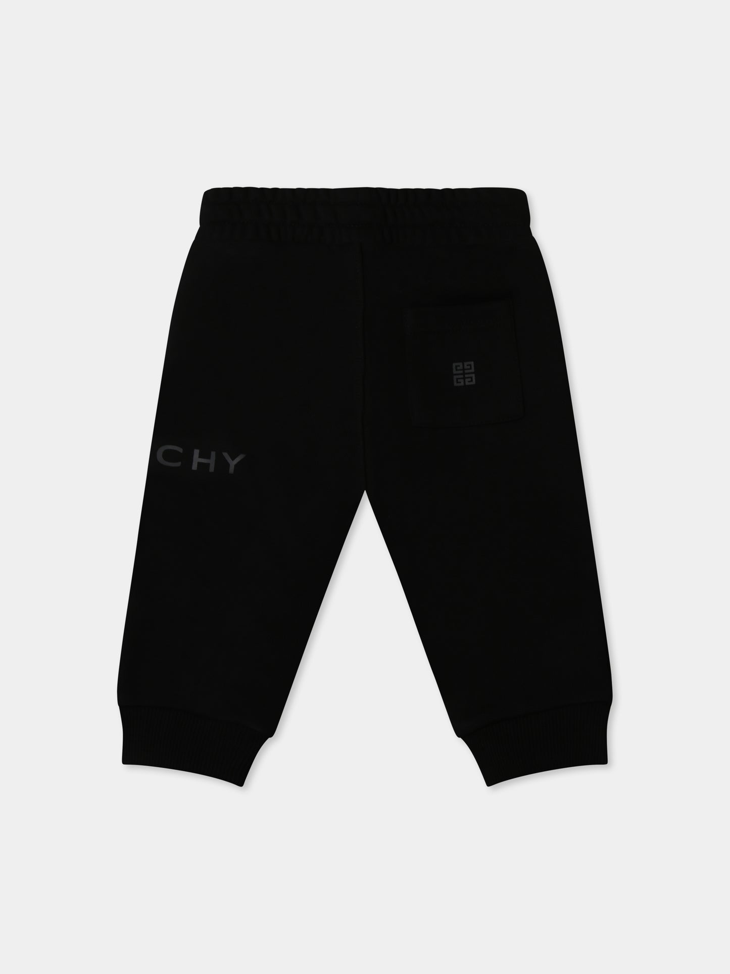 Pantaloni neri per neonato con logo,Givenchy Kids,H30632 09B