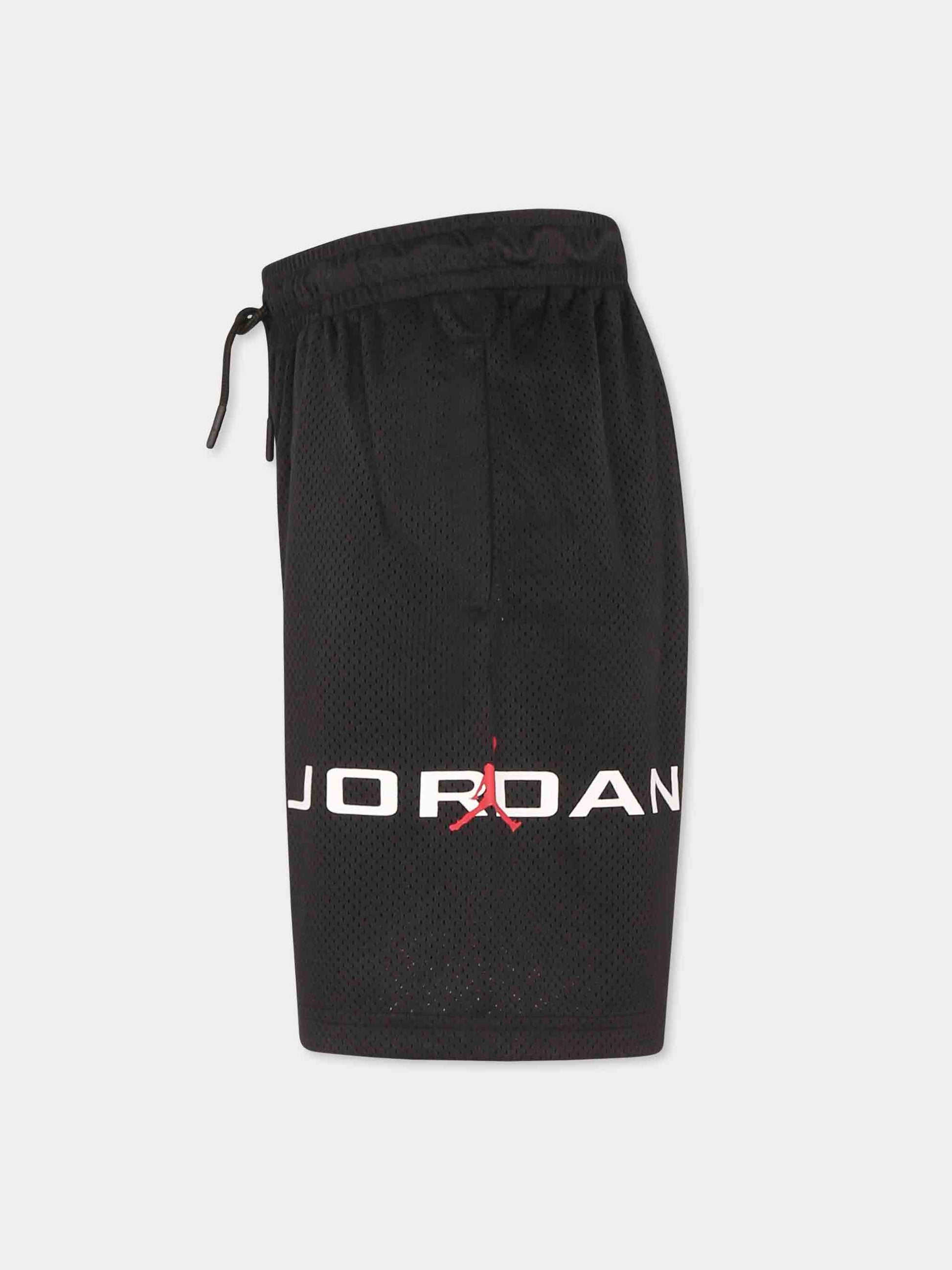 Shorts neri per bambino con logo e Jumpman,Jordan,95D667 023