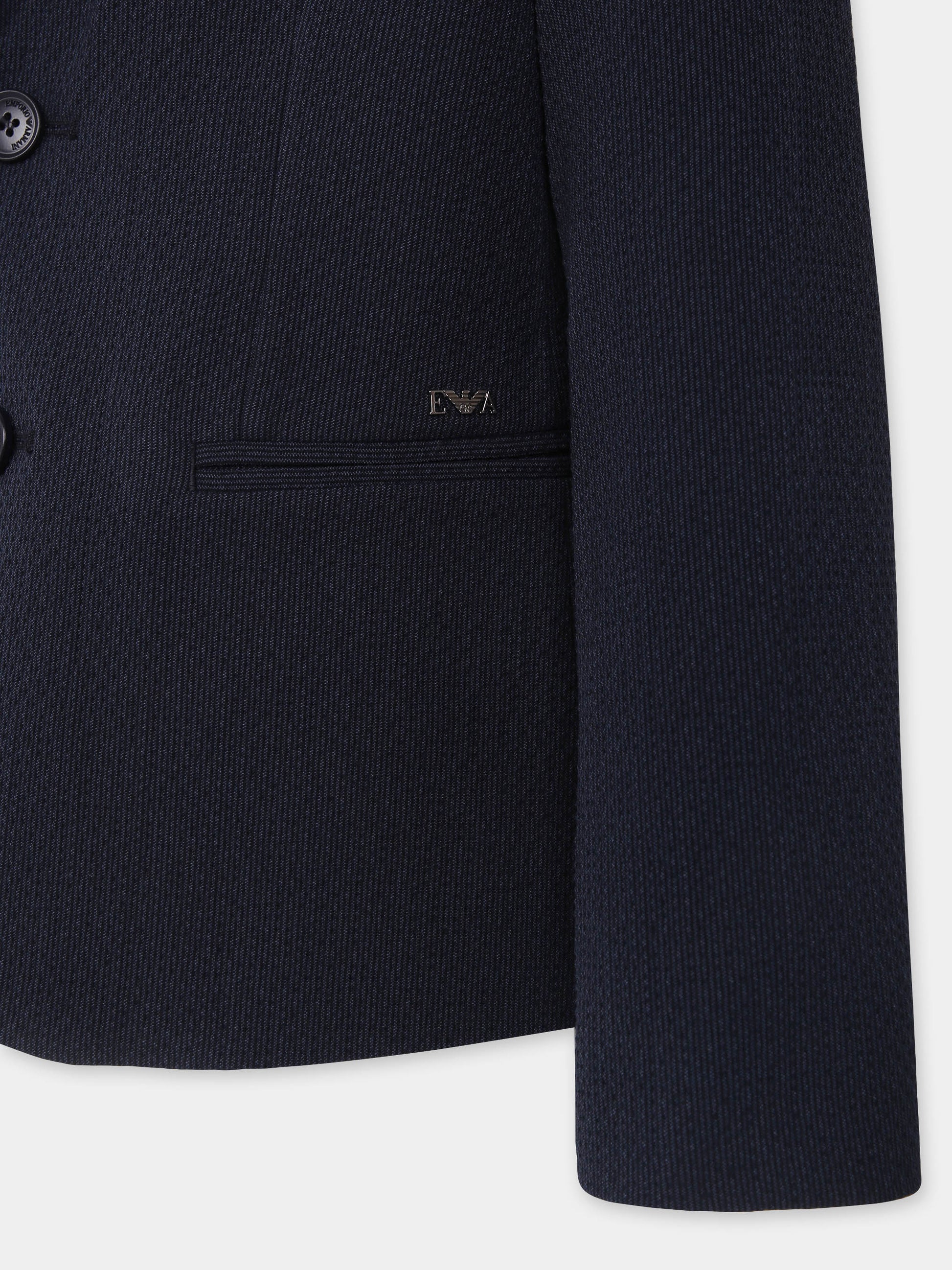 Giacca blu per bambino con logo,Emporio Armani,EB000105 AF13010 MB051