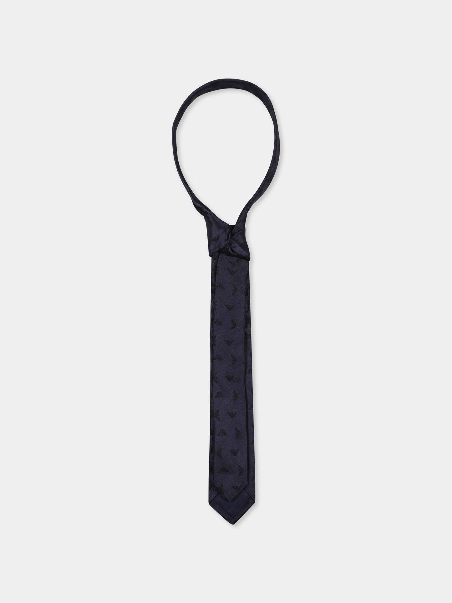 Cravatta blu per neonato con iconico aquilotto,Emporio Armani,EB000457 AF15438 FB069