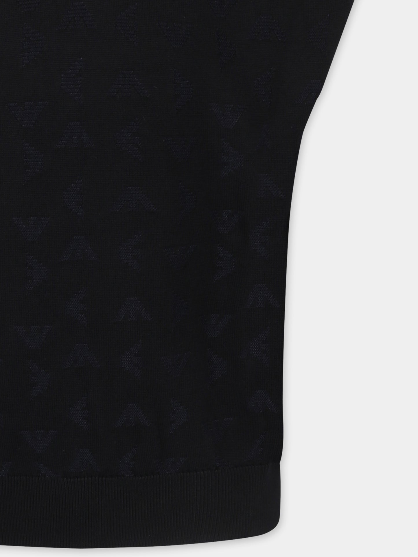 Maglia gilet blu per bambino con aquilotto all over,Emporio Armani,EB000288 AF13935 UB118