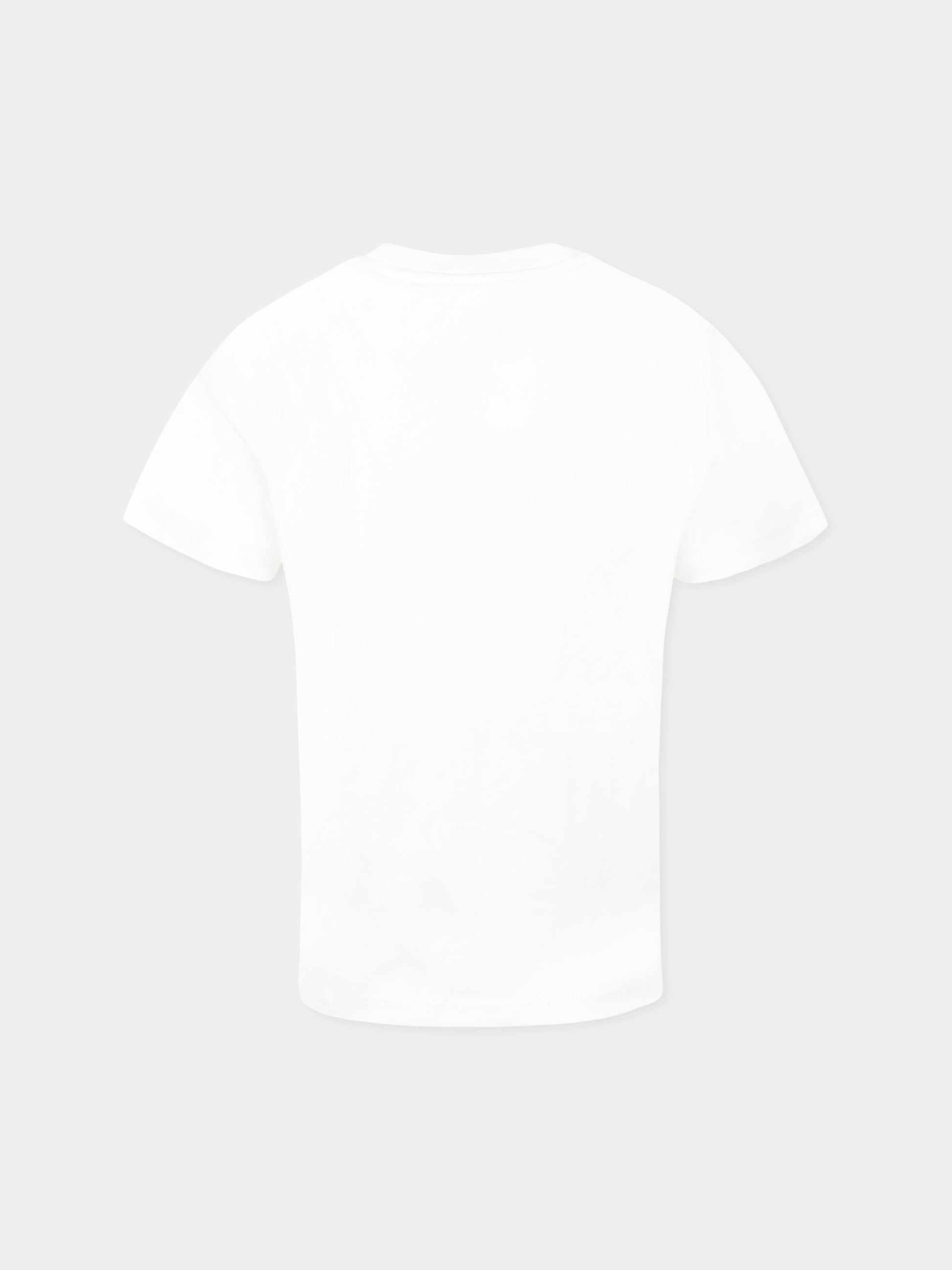 T-shirt bianca per bambino con aquilotto,Emporio Armani,EB000421 AF15013 M0134