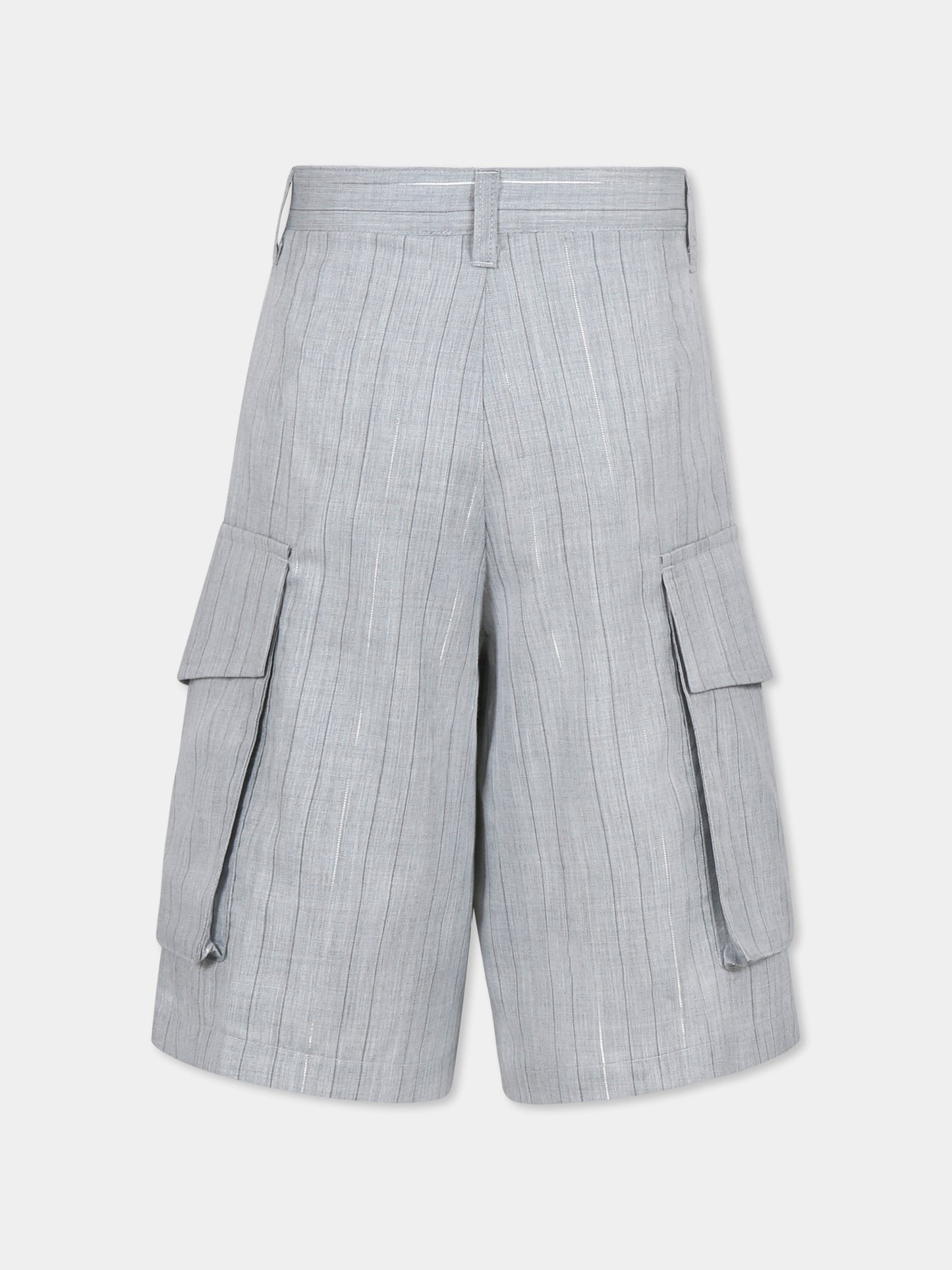 Shorts grigi per bambina con logo,Dkny,D62274 A10