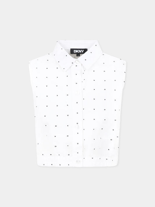 White top for girl with logo