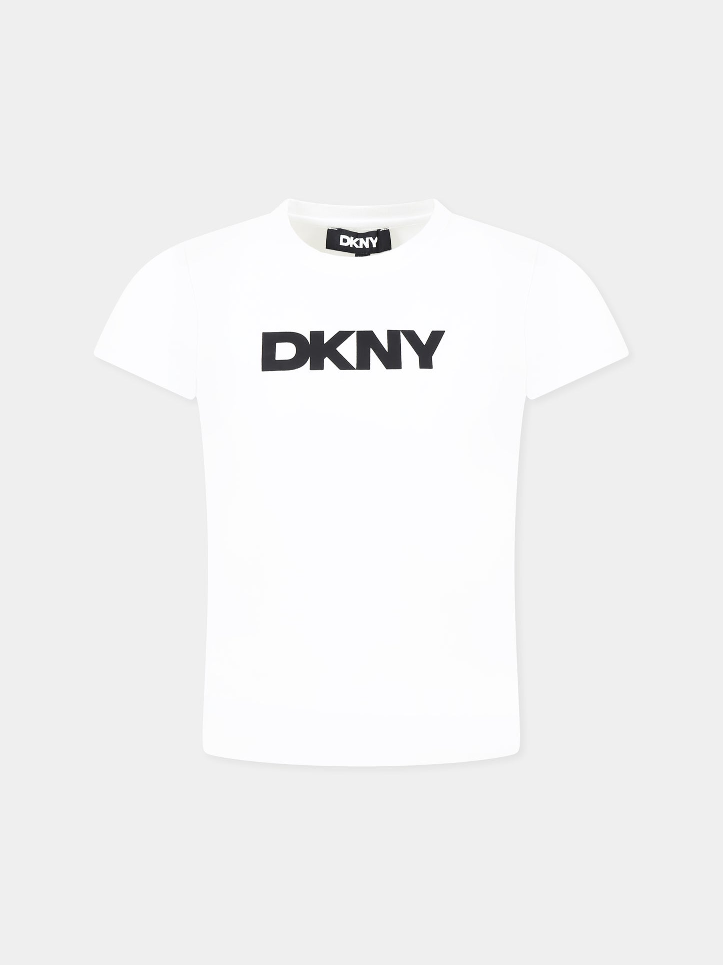 White t-shirt for girl with logo