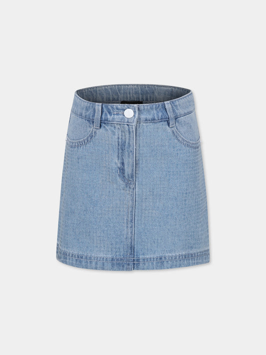 Gonna denim per bambina con paillettes,Dkny,D62259 Z04