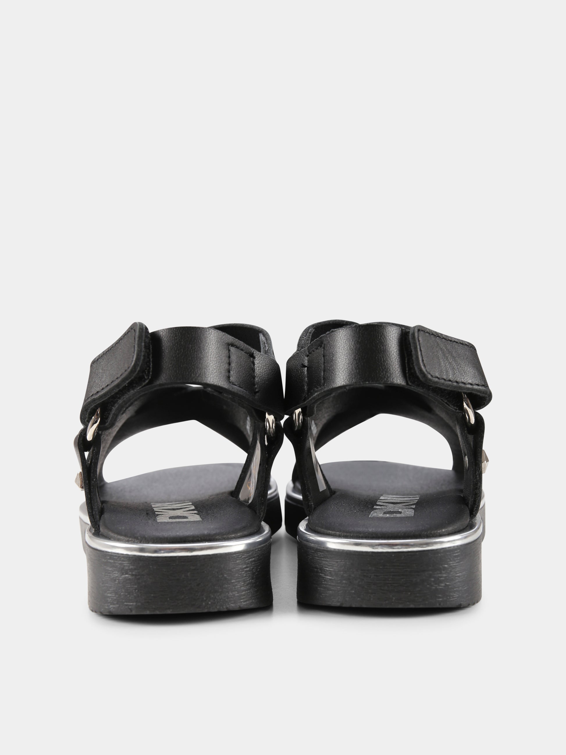 Sandali neri per bambina con borchie,Dkny,D62090 09B