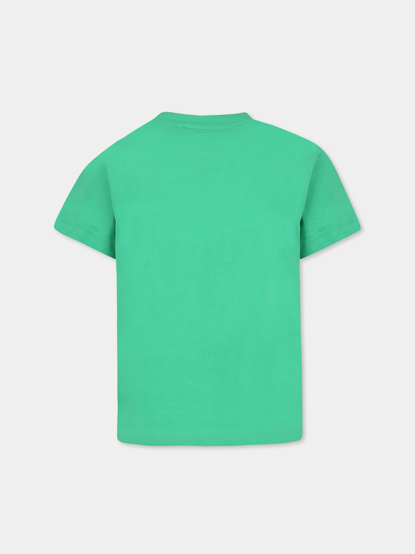 Green t-shirt for boy with logo