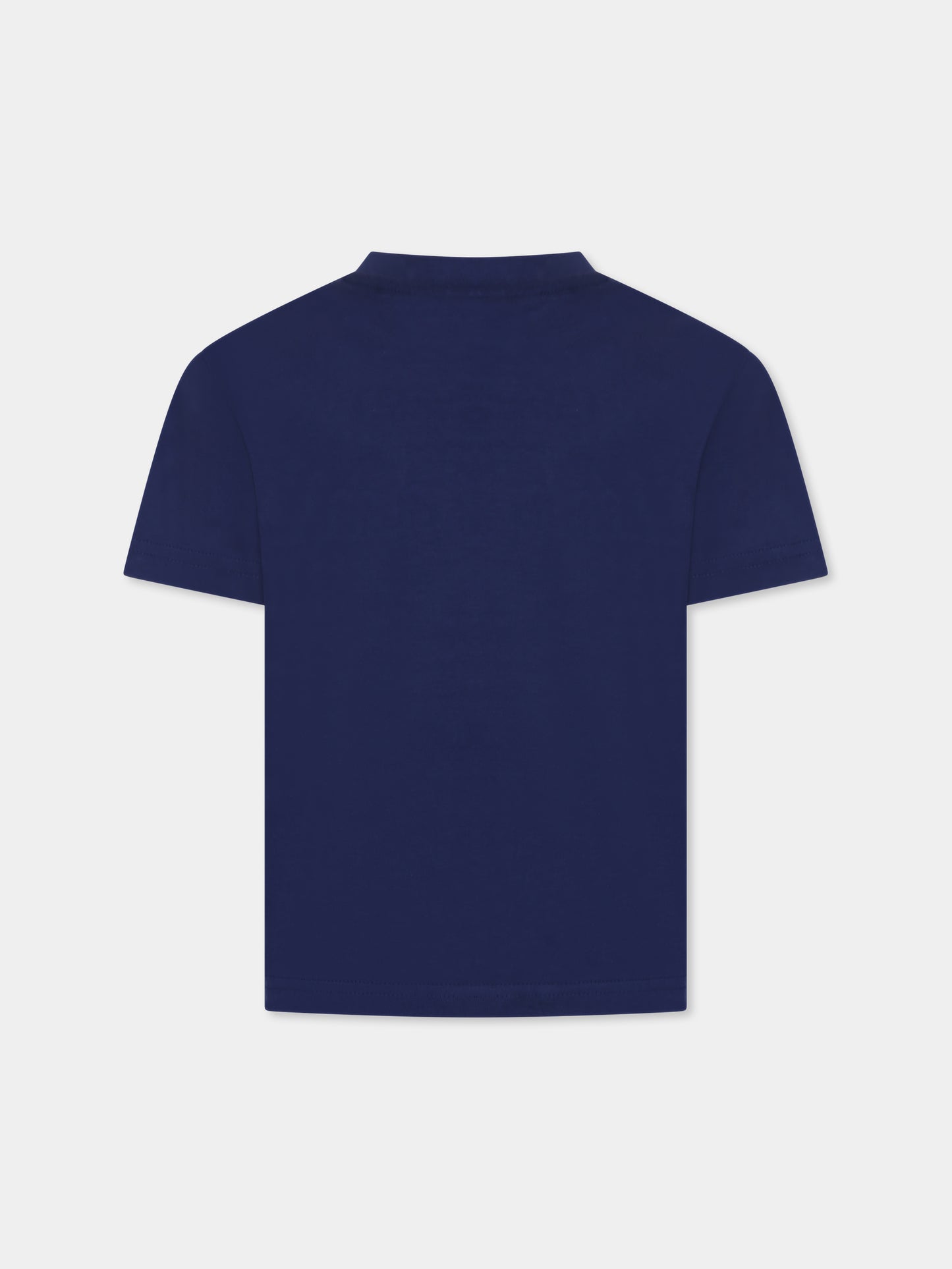 T-shirt blu per bambino con logo,Hugo,G00334 84N