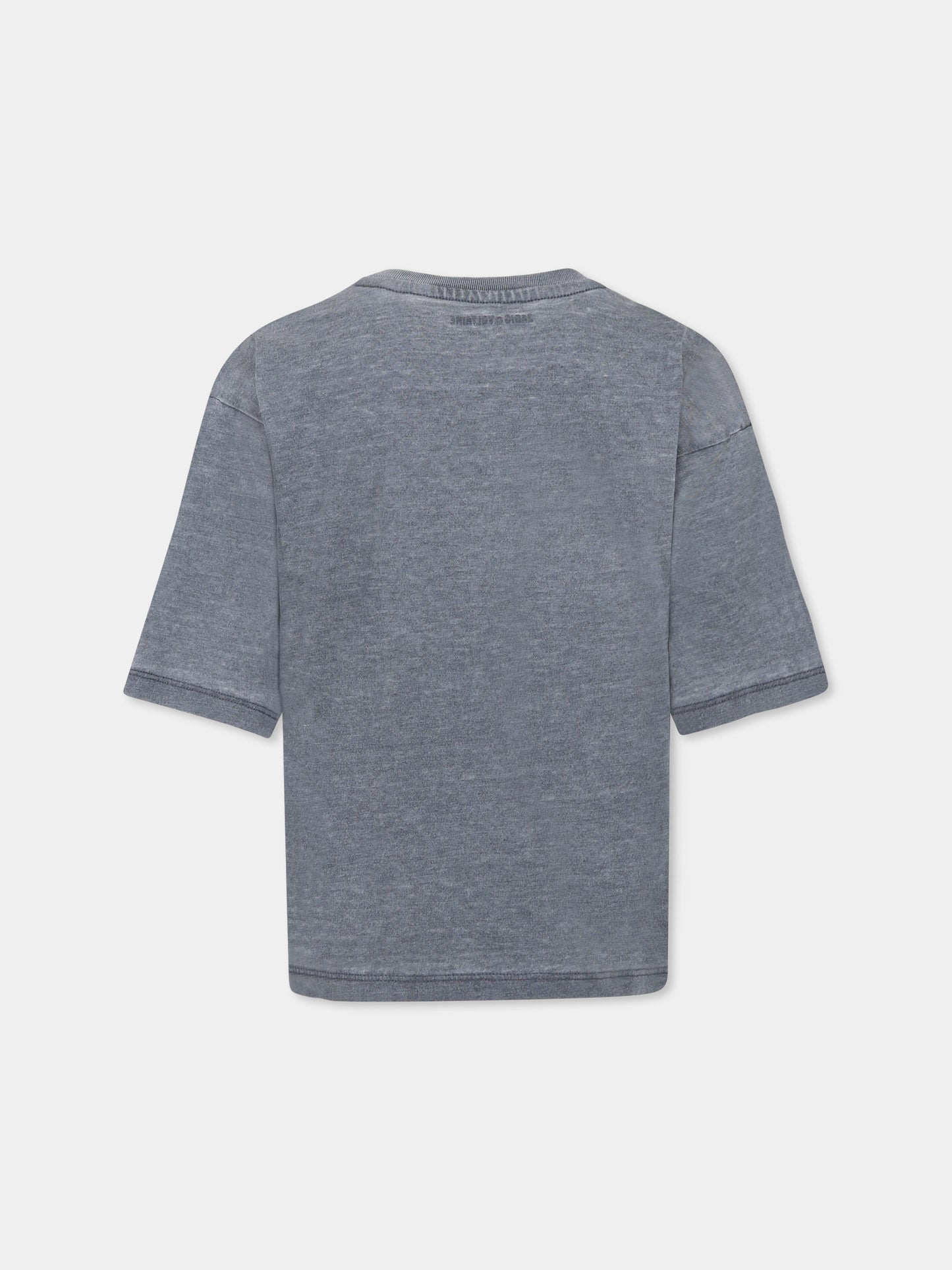 T-shirt grigia per bambina con logo,Zadig & Voltaire Kids,X60318 033