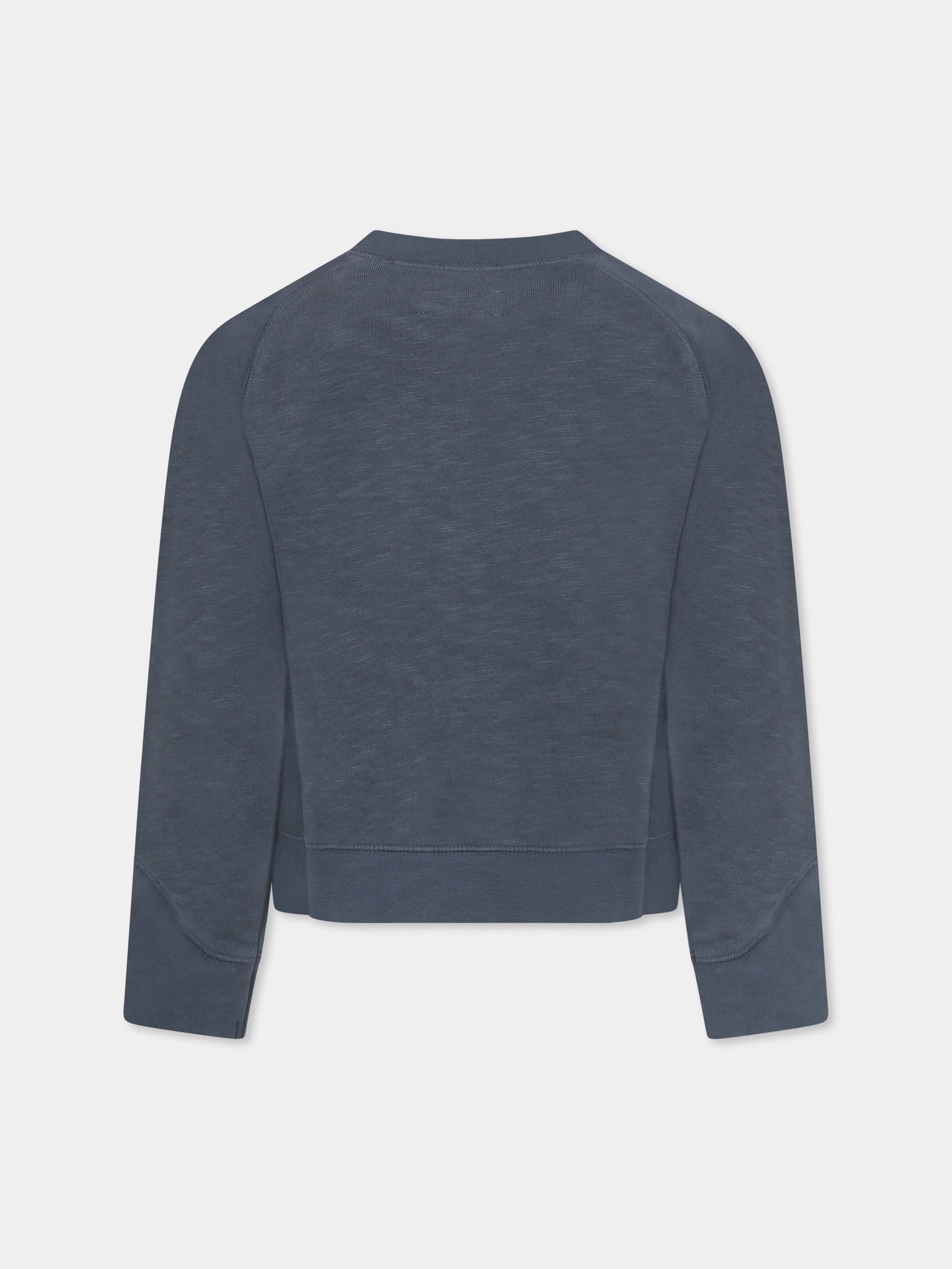 Felpa grigia per bambina con scritta e strass,Zadig & Voltaire Kids,X60323 033