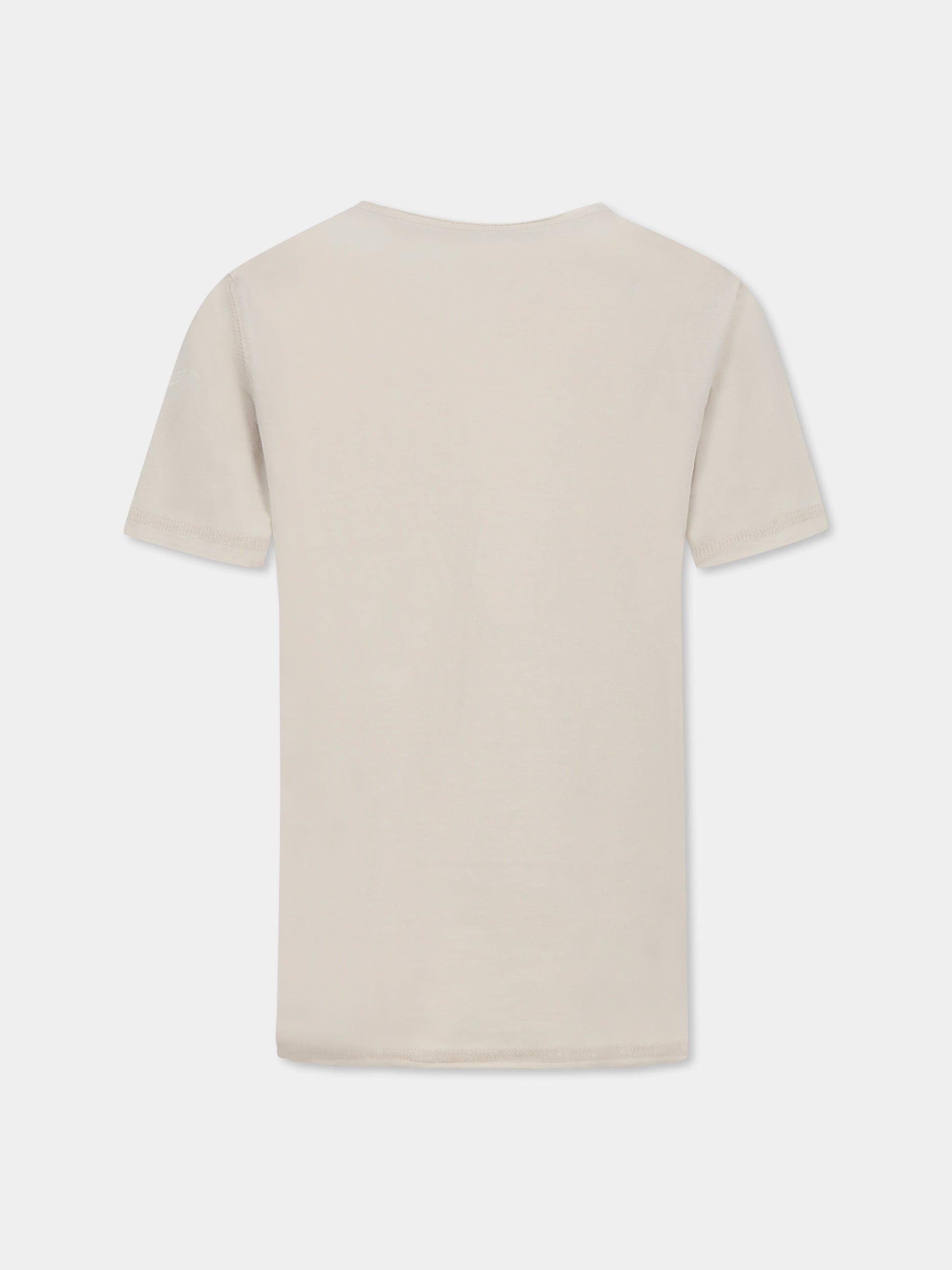 T-shirt avorio per bambino con logo,Zadig & Voltaire Kids,X60380 184