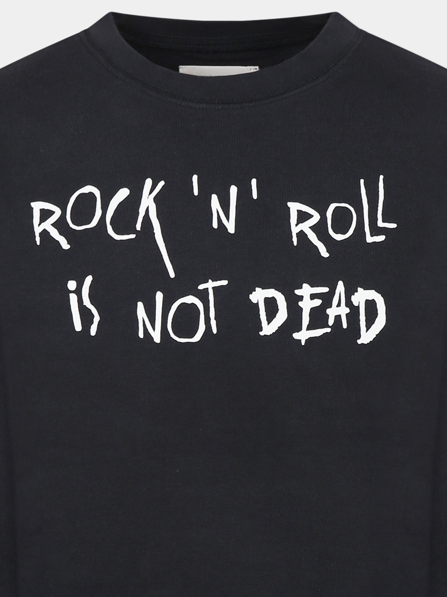 Felpa nera per bambini con scritta,Zadig & Voltaire Kids,X60364 09B