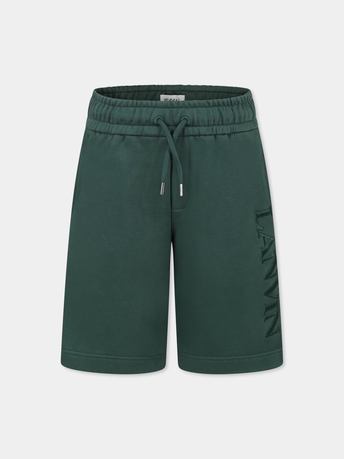 Shorts verde per bambino con logo,Lanvin Petite,N30229 722