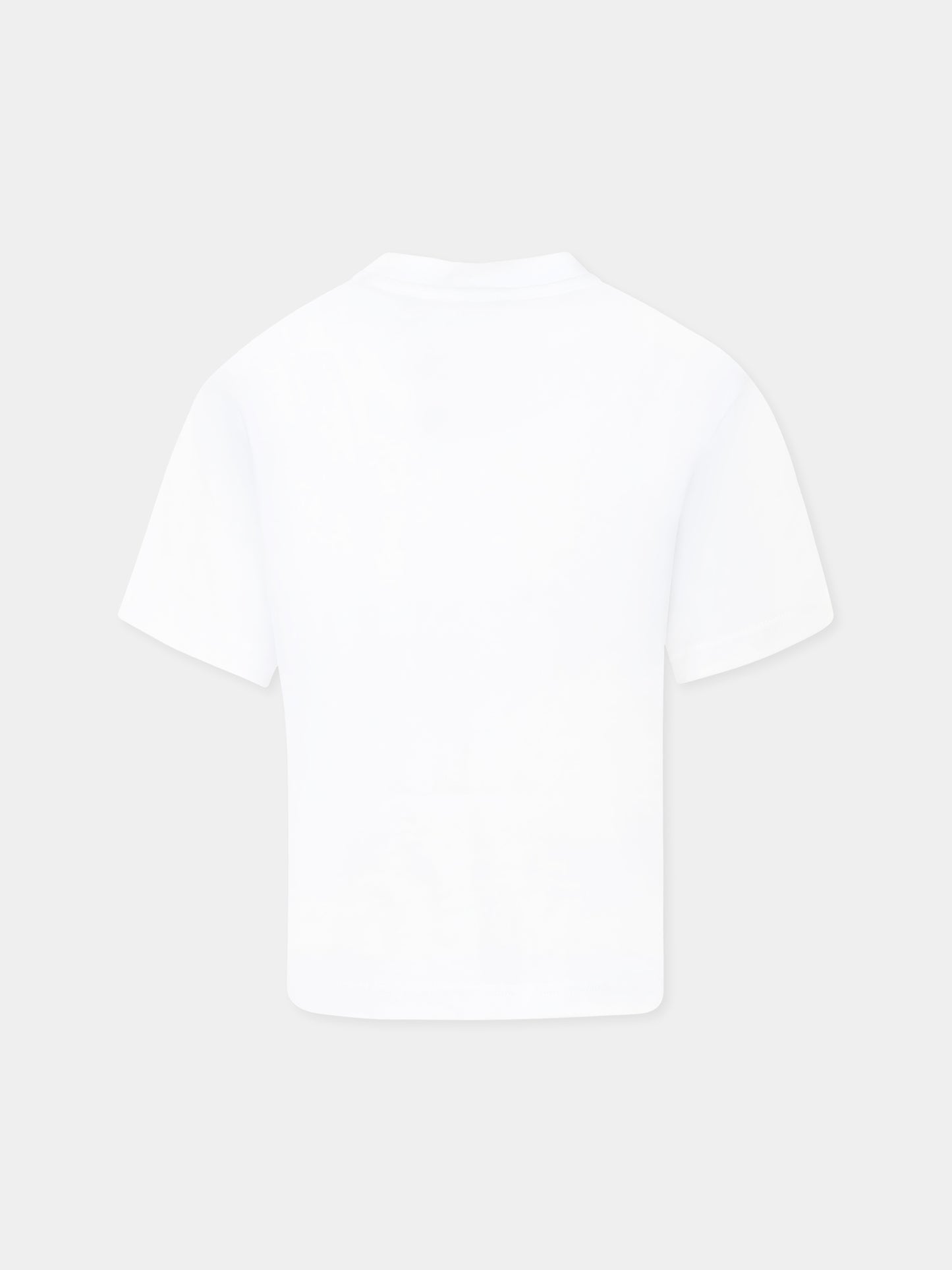 White t-shirt for boy with logo