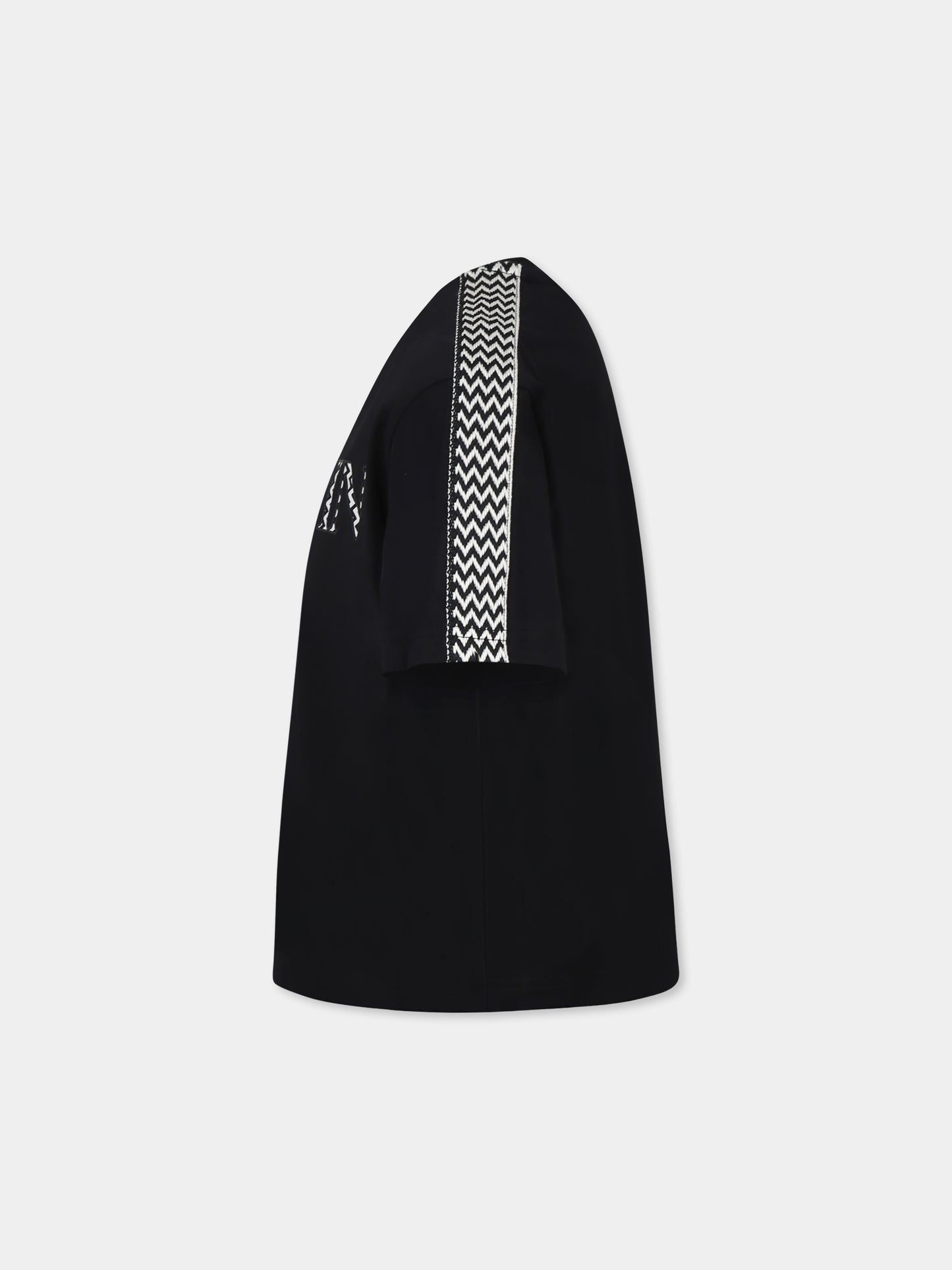 Black t-shirt for boy with logo