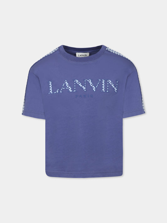 Blue t-shirt for boy with logo