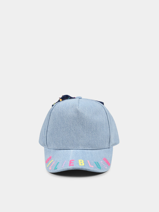 Cappello denim per bambina con fiocco,Billieblush,U20763 Z18