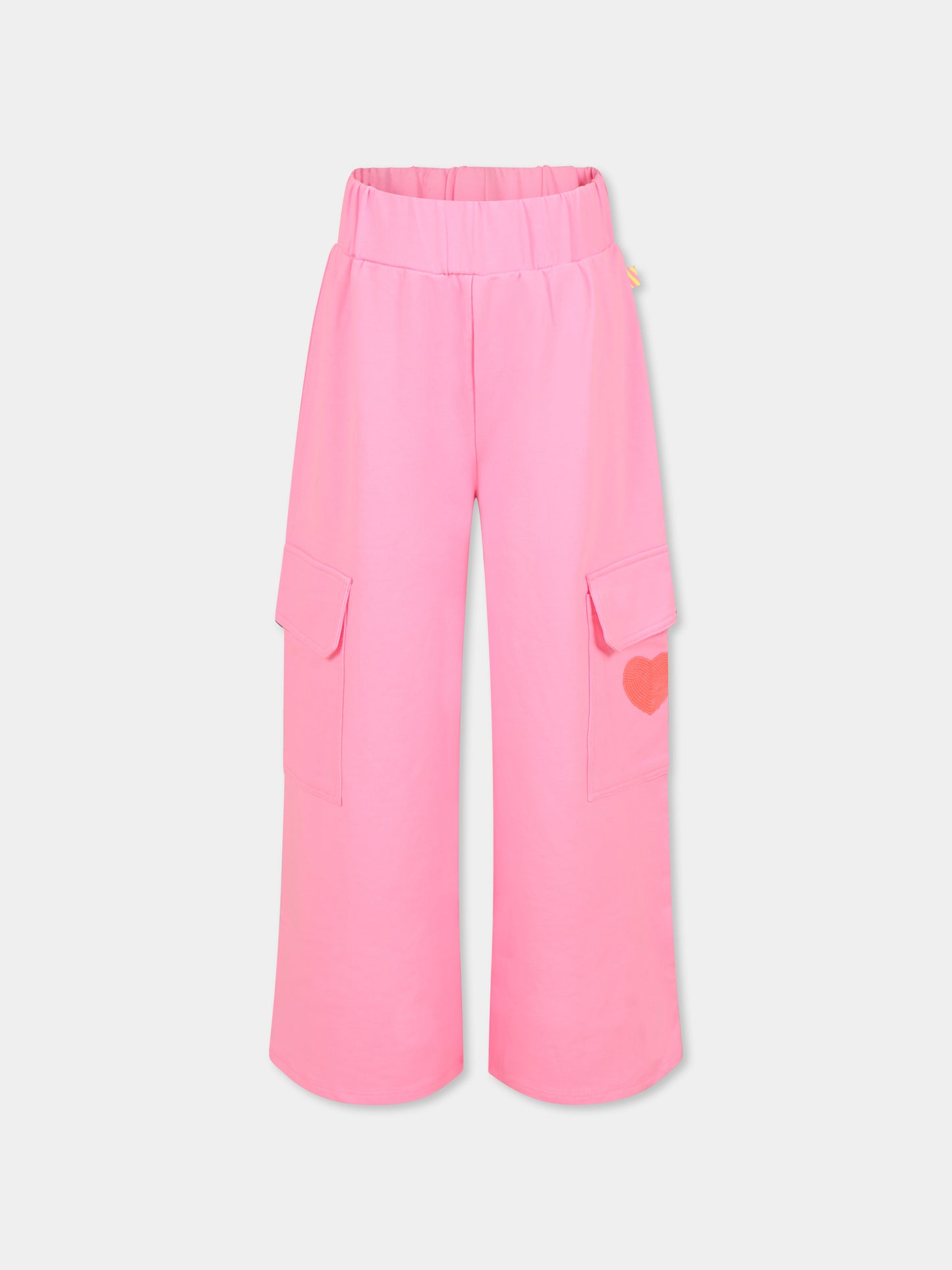 Pantaloni rosa per bambina con cuore,Billieblush,U20861 462
