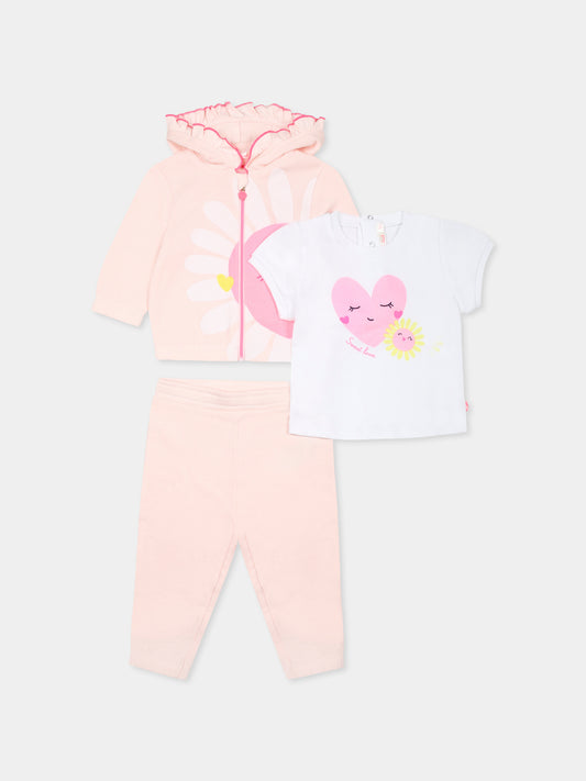 Completo rosa per neonata con fiore,Billieblush,U21107 N34