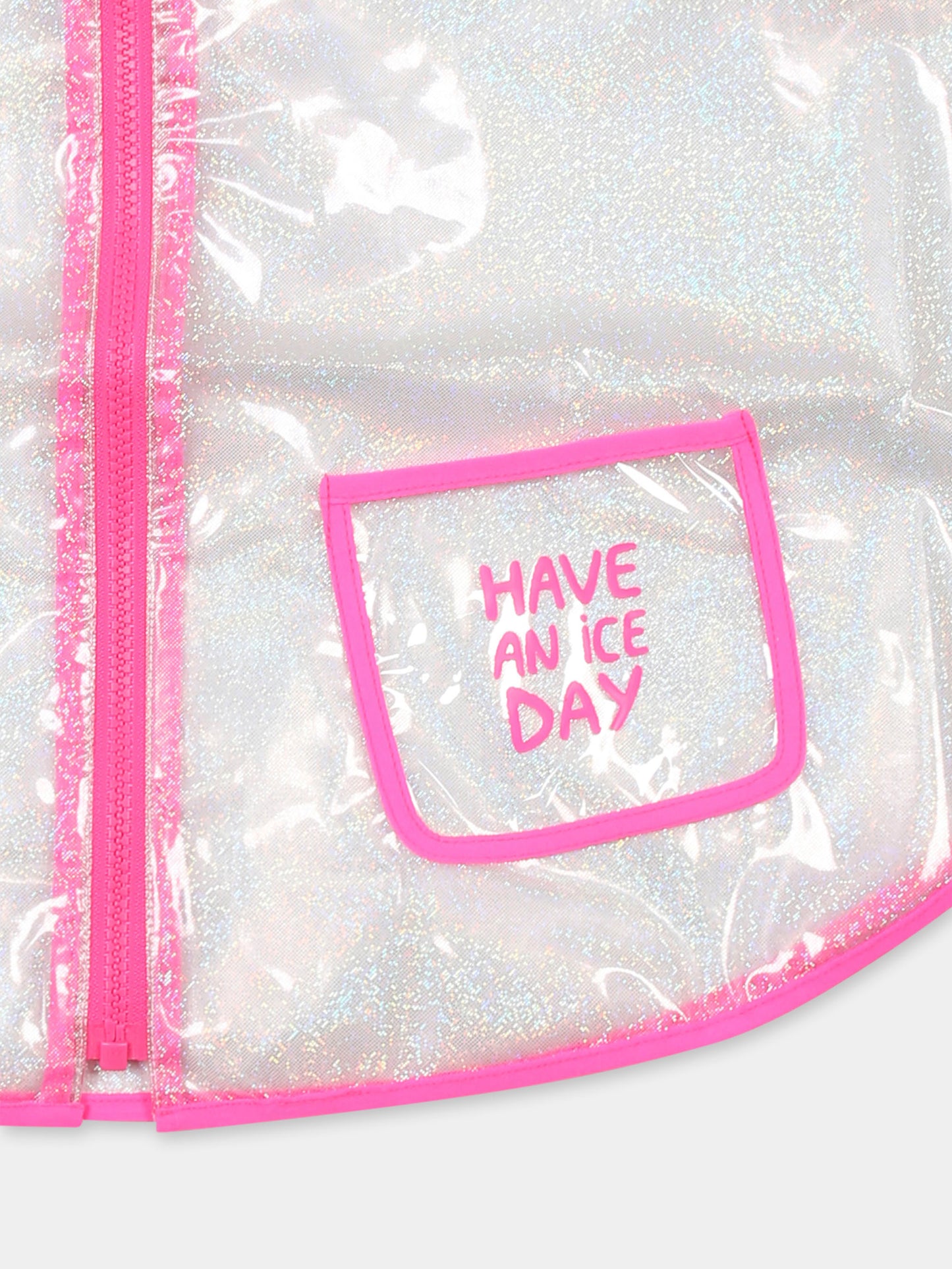 Impermeabile trasparente per neonata con gelato e scritta,Billieblush,U20840 Z42