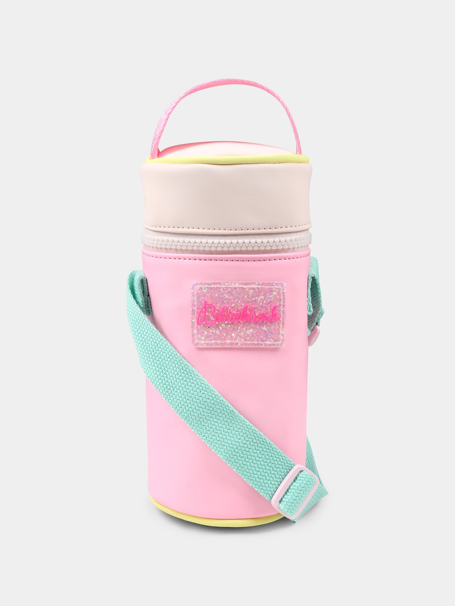 Borsa porta bottiglia rosa per bambina con logo,Billieblush,U21126 462