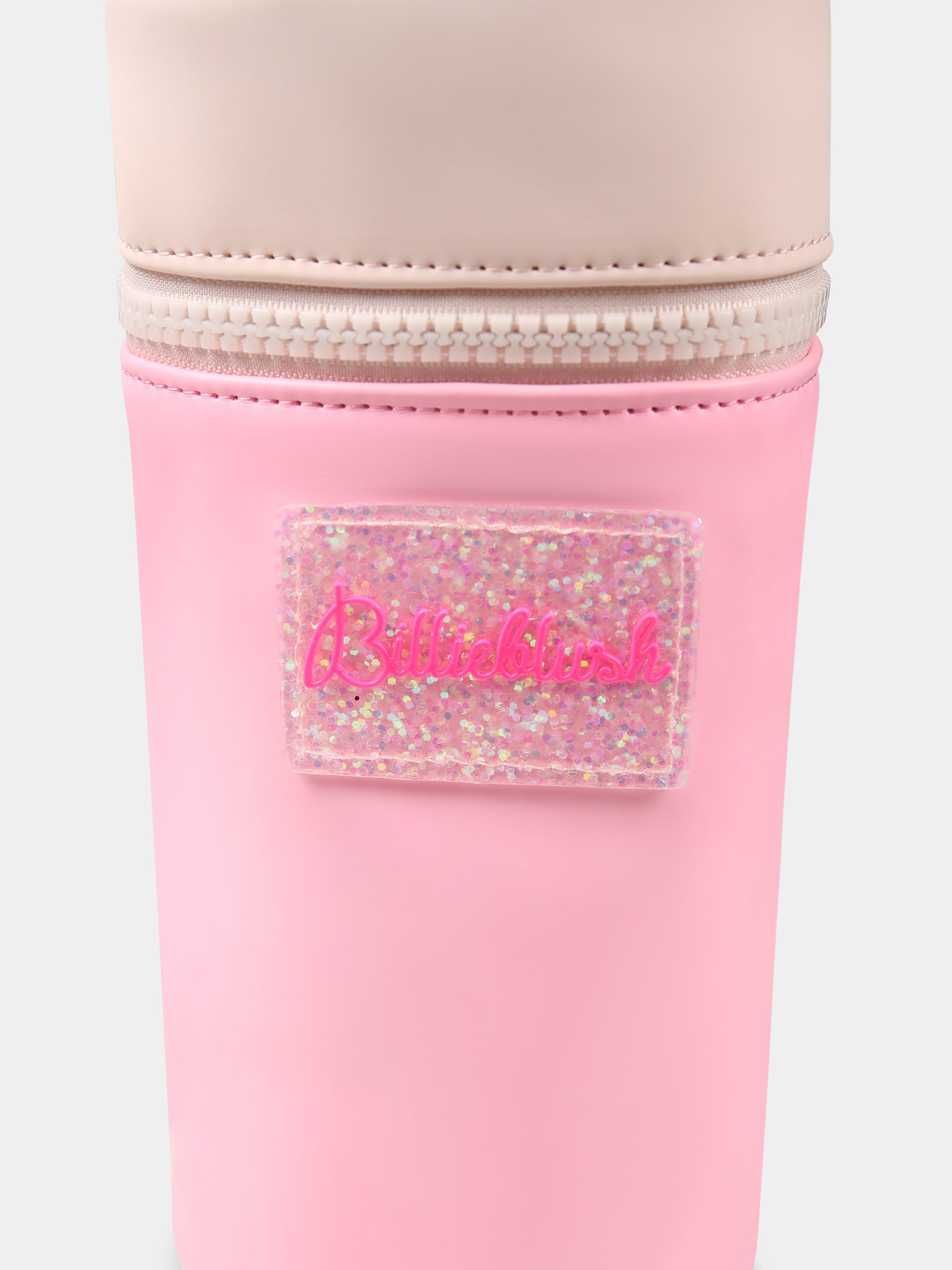 Borsa porta bottiglia rosa per bambina con logo,Billieblush,U21126 462