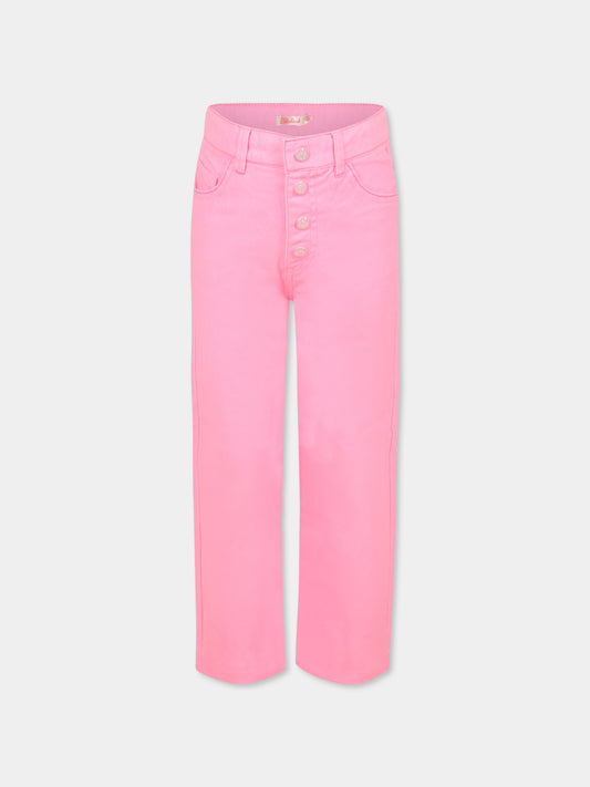 Jeans rosa per bambina con paillettes,Billieblush,U20854 462