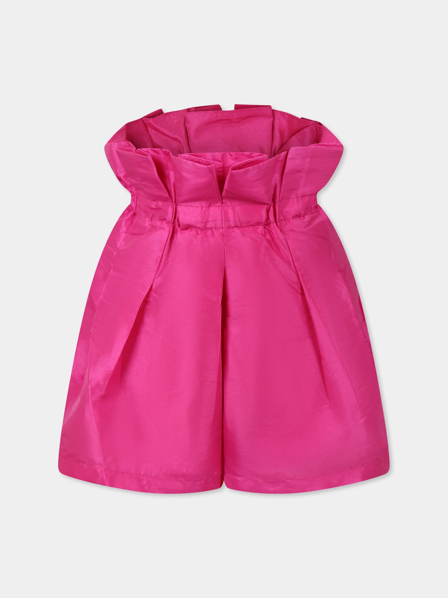 Shorts fucsia per bambina con logo,Karl Lagerfeld Kids,Z30449 49J