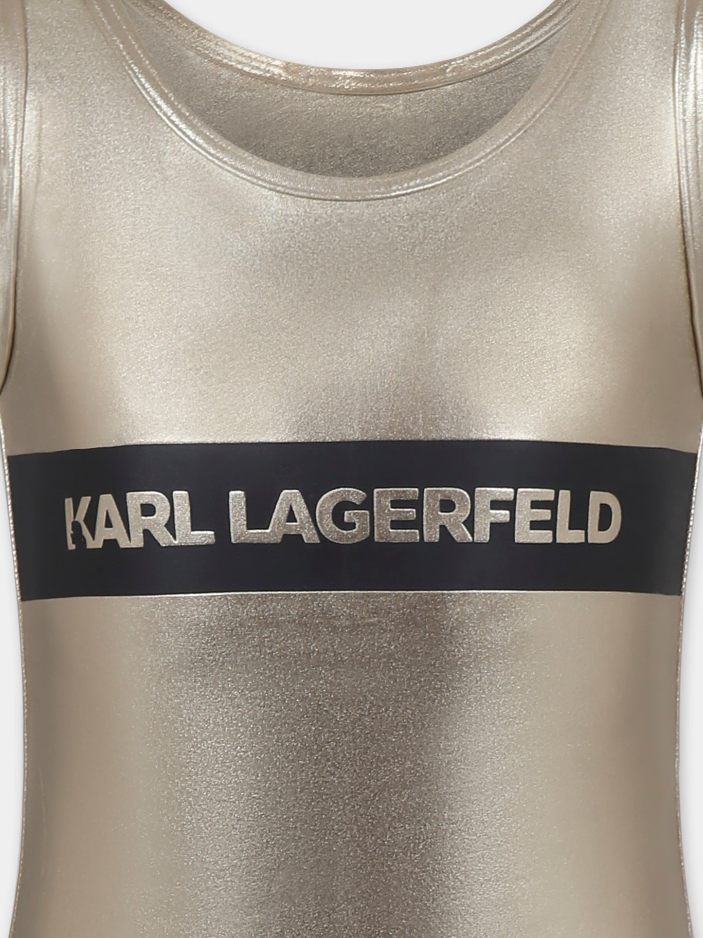 Costume intero oro per bambina con logo,Karl Lagerfeld Kids,Z30442 576
