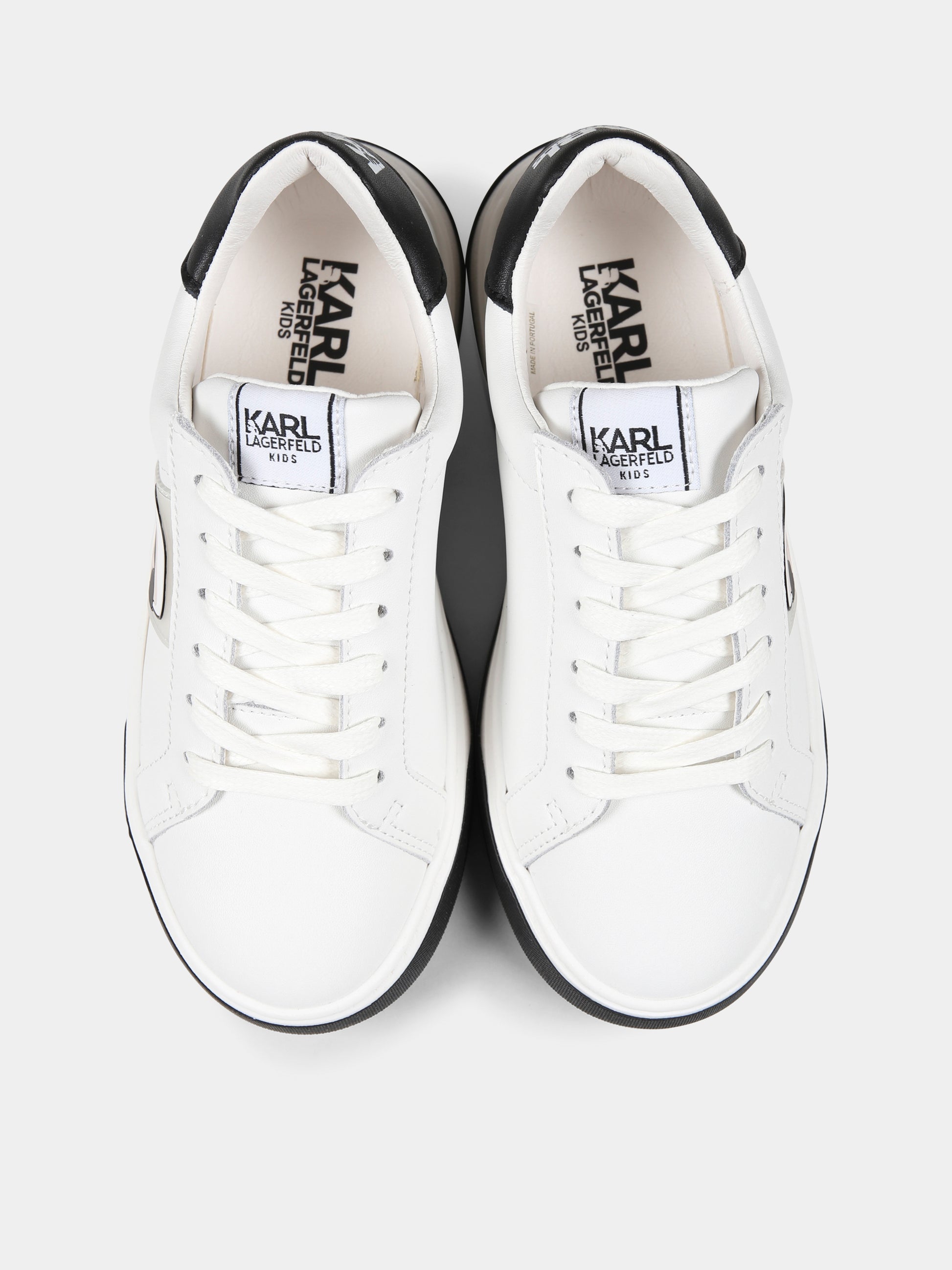 Sneakers bianche per bambini con Karl Lagerfeld,Karl Lagerfeld Kids,Z30380 10P