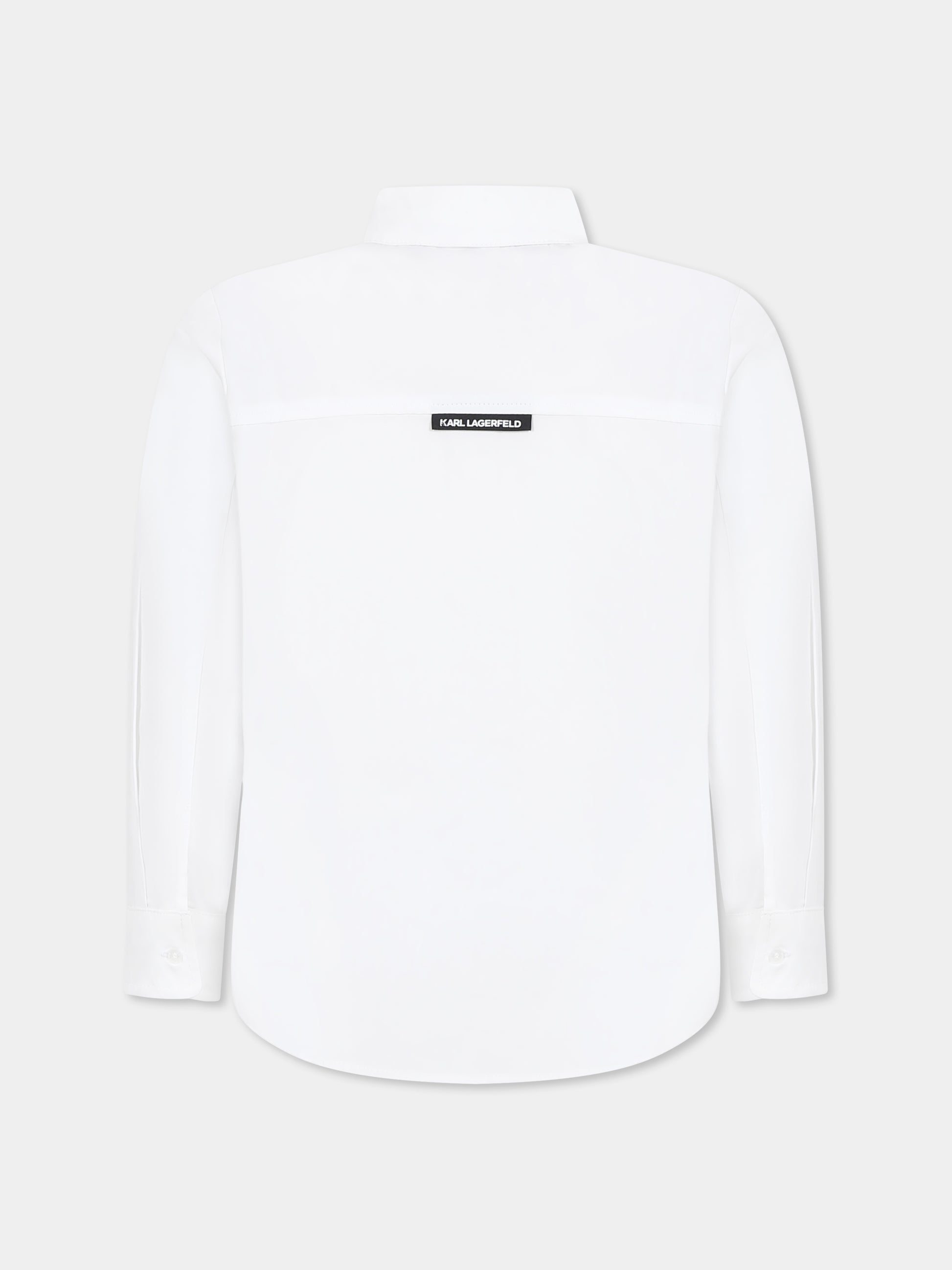 Camicia bianca per bambino con logo,Karl Lagerfeld Kids,Z30421 10P