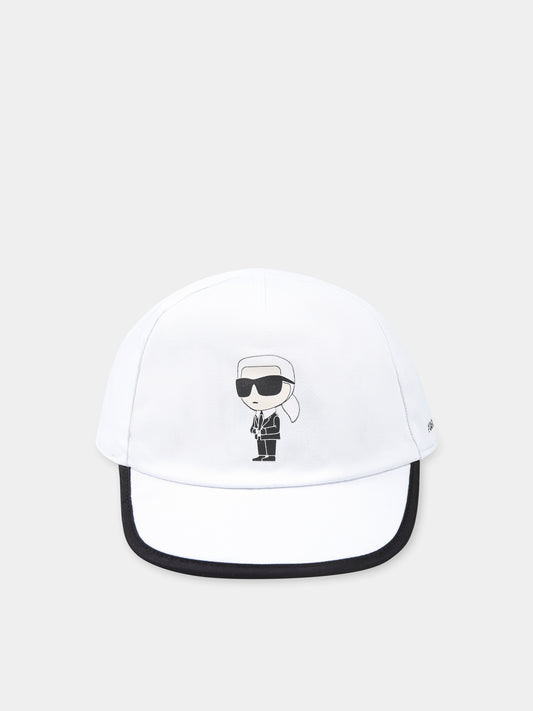 Cappello bianco per neonati con Karl Lagerfeld,Karl Lagerfeld Kids,Z30574 10P