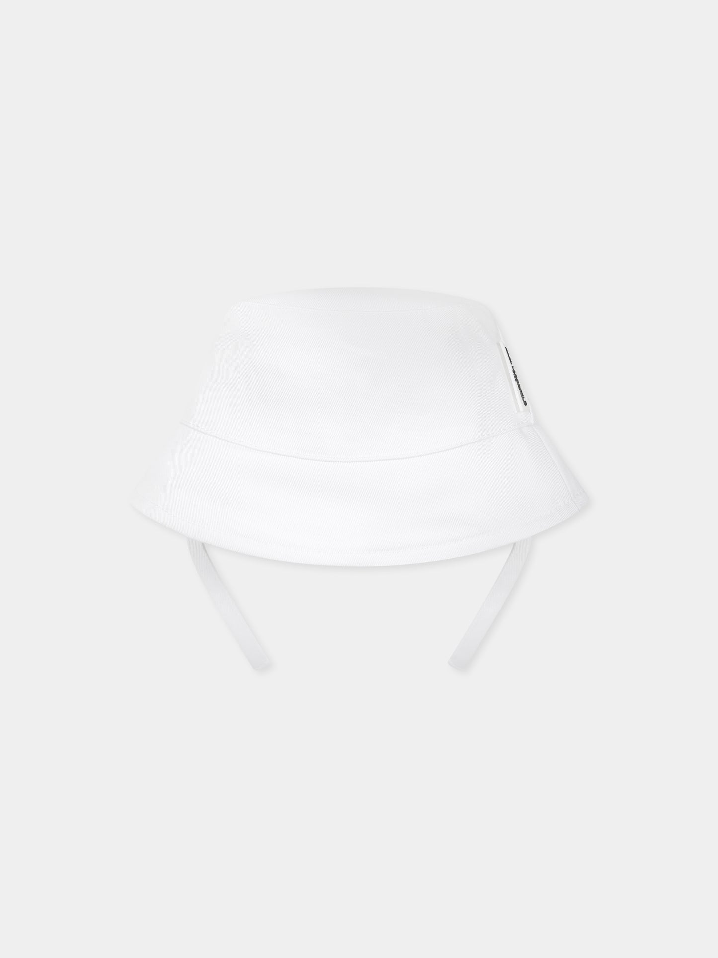White cloche for babykids with logo
