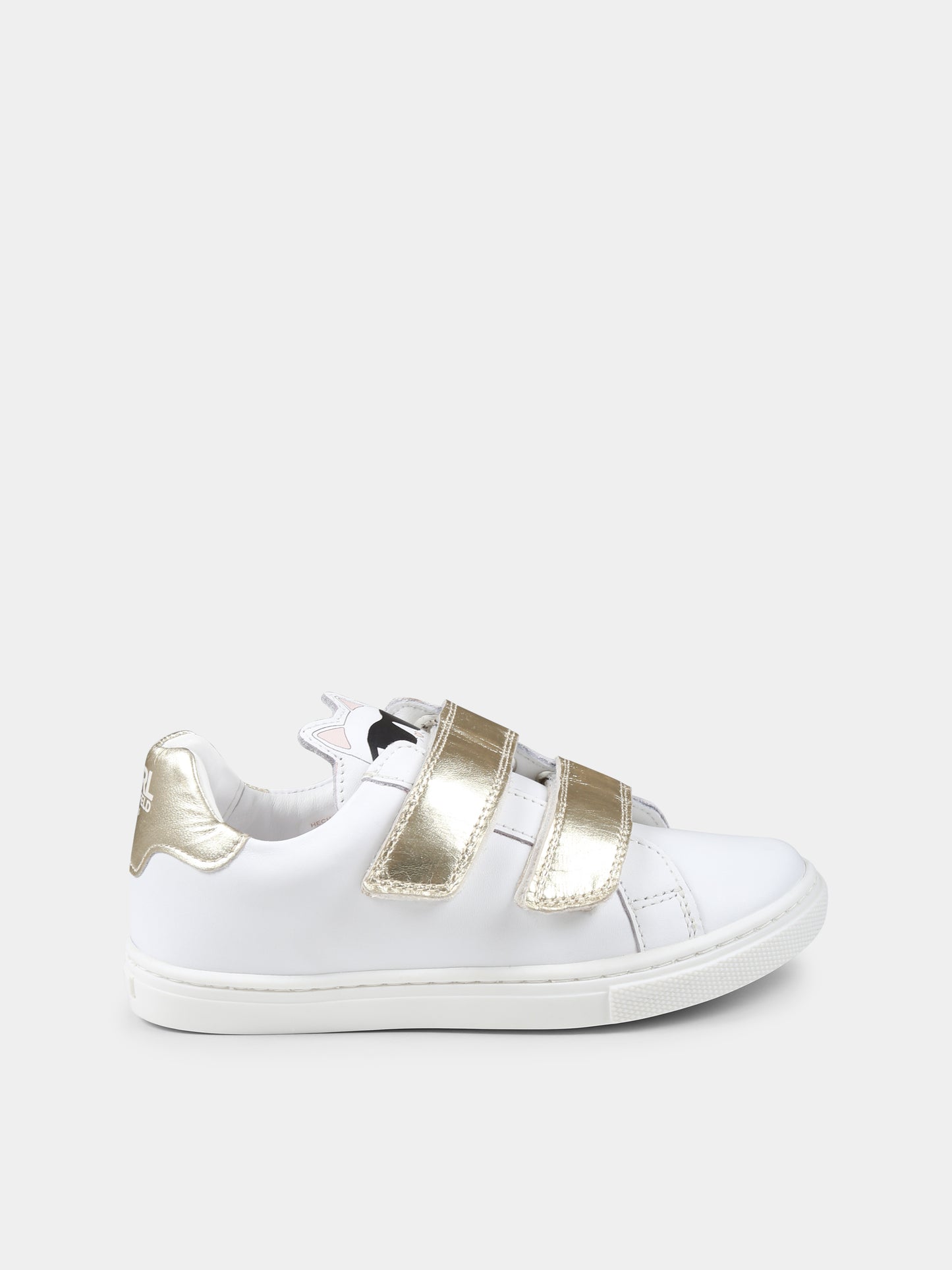 Sneakers bianche per bambina con Choupette,Karl Lagerfeld Kids,Z30383 10P