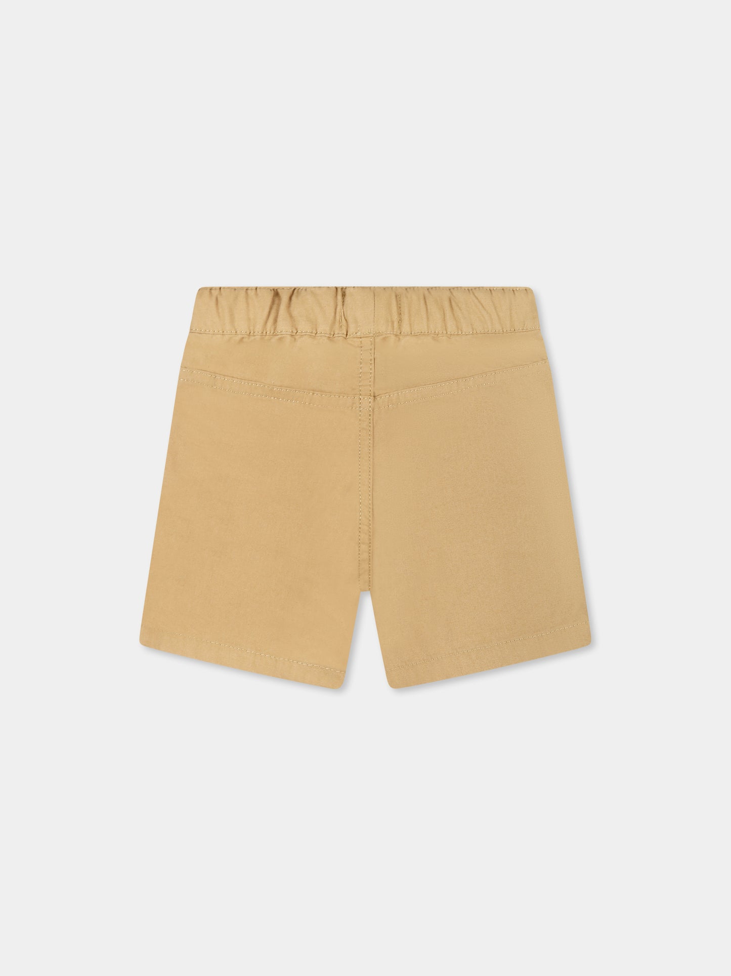 Shorts beige per neonato con logo,Timberland,T60495 276