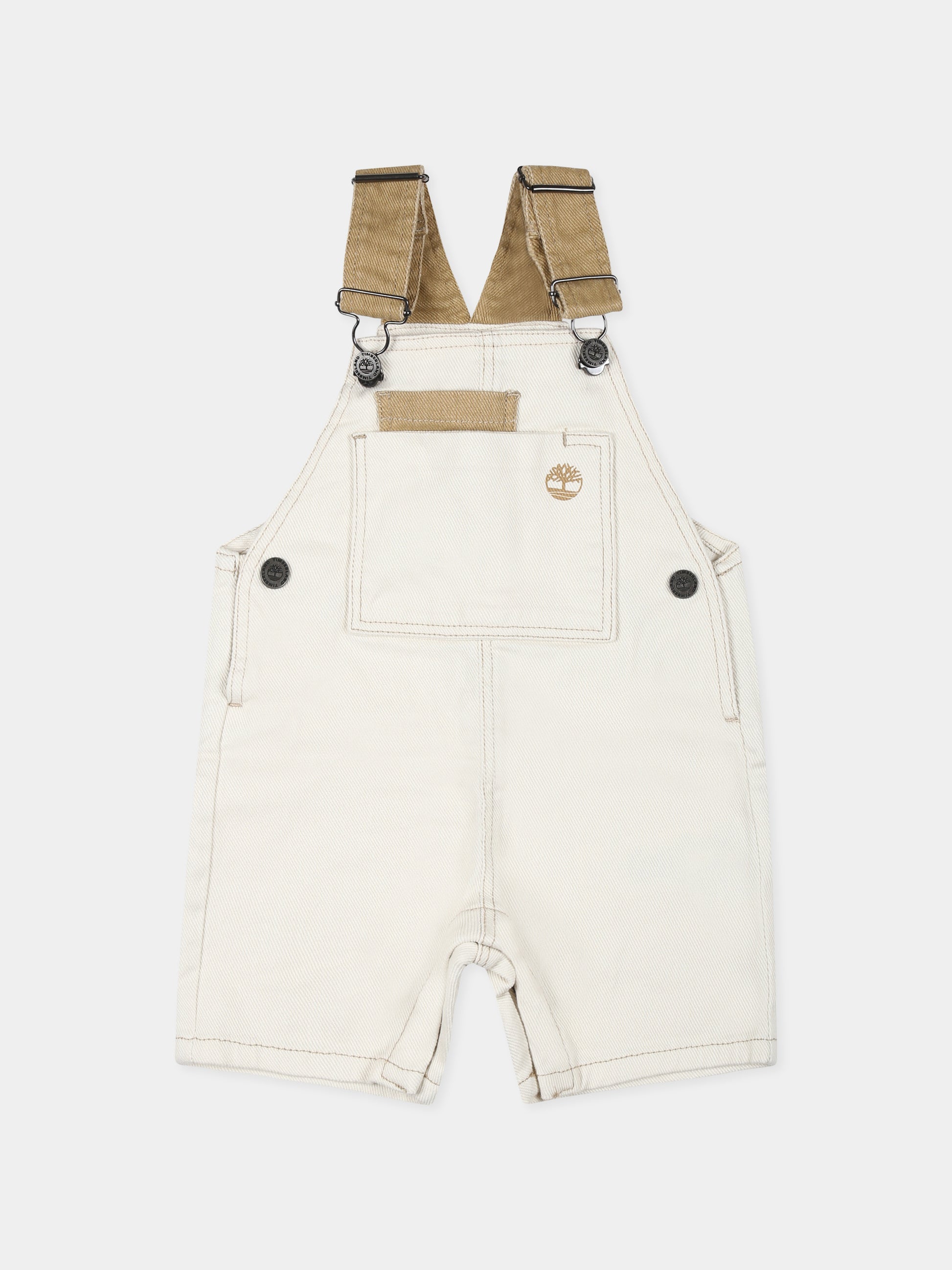 Salopette avorio per neonato con albero,Timberland,T60504 190