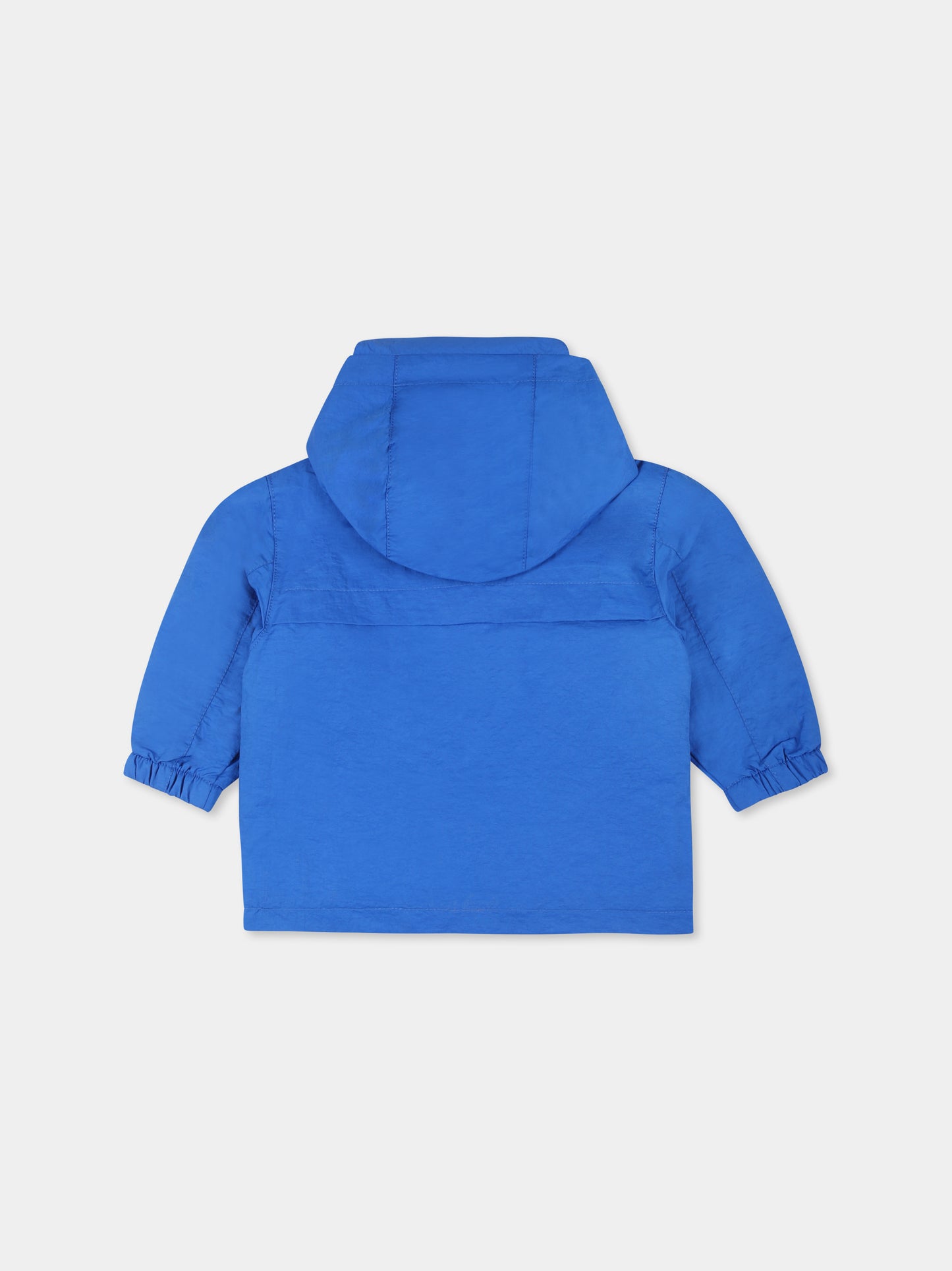 Giacca a vento azzurra per neonato con albero,Timberland,T60501 81L