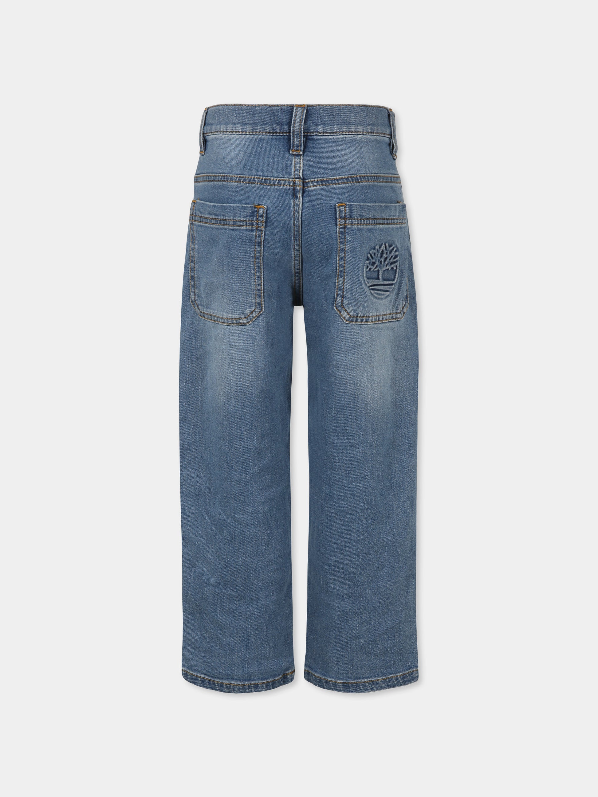 Jeans denim per bambino con albero,Timberland,T60477 Z18