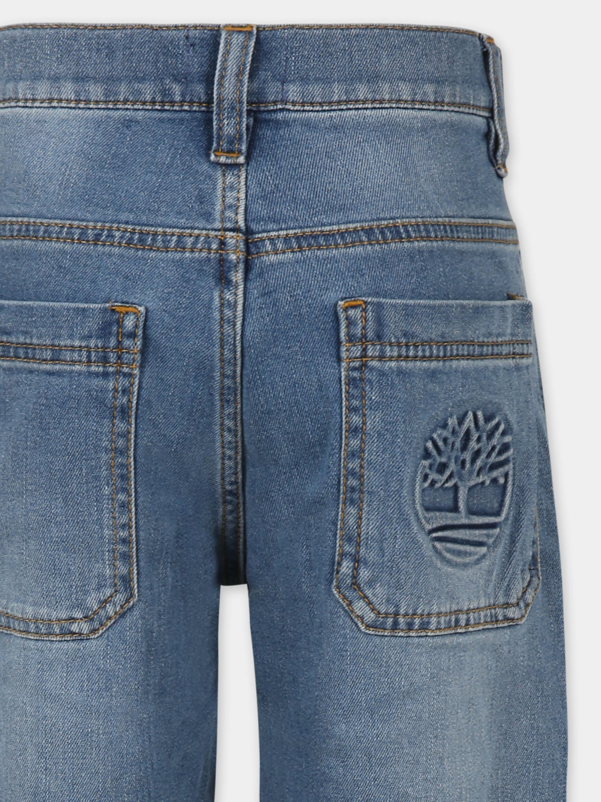 Jeans denim per bambino con albero,Timberland,T60477 Z18