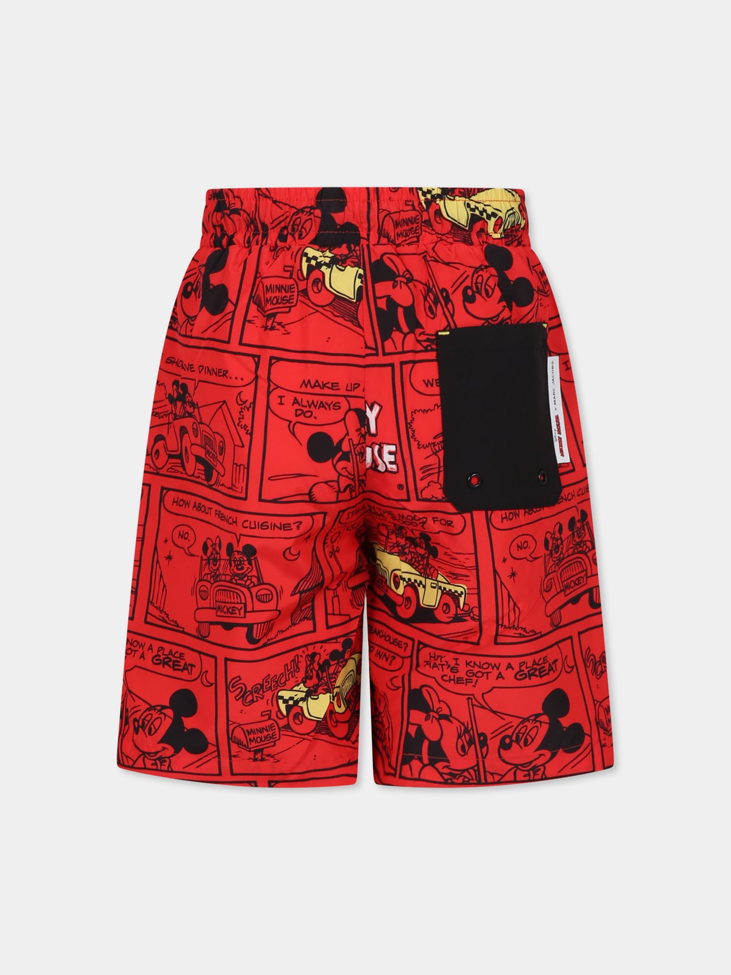 Boxer mare rosso per bambino con stampa Mickey Mouse,Marc Jacobs,W60505 992