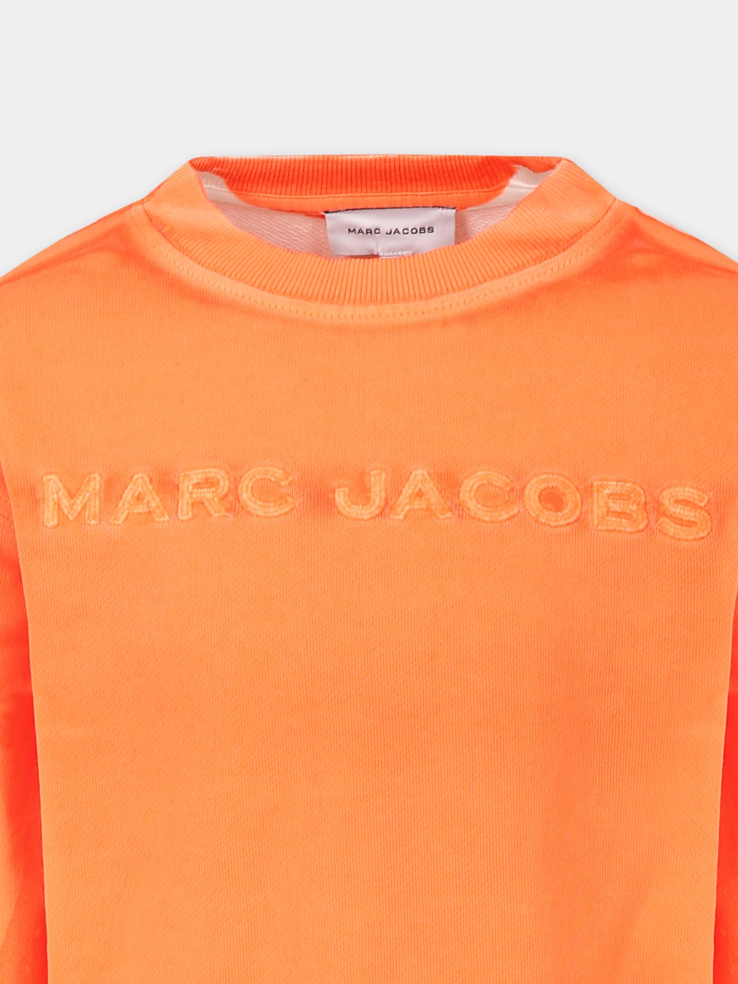 Felpa arancione per bambini con logo,Marc Jacobs,W60435 406