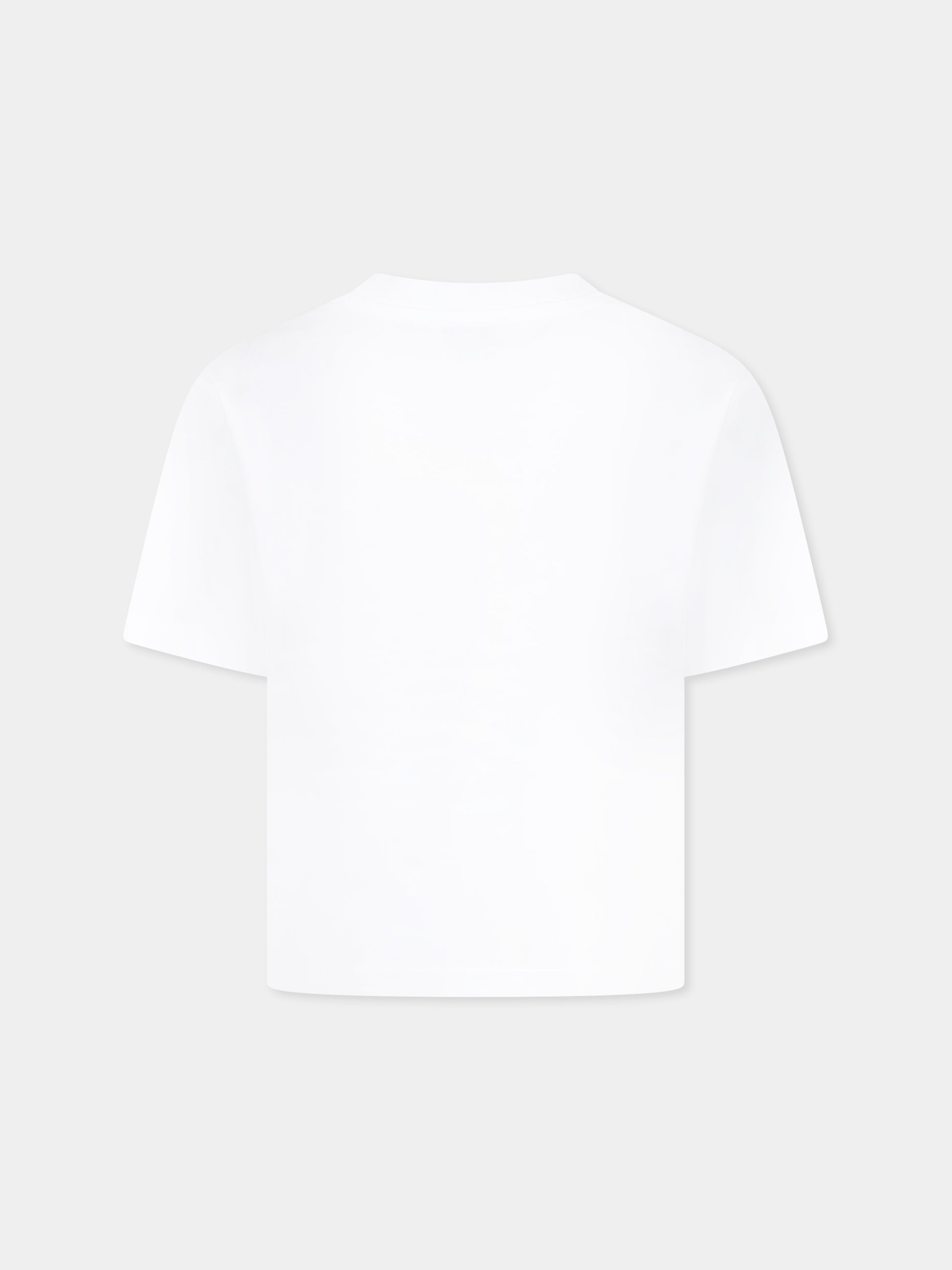 T-shirt bianca per bambina con fiore,Marc Jacobs,W60465 10P