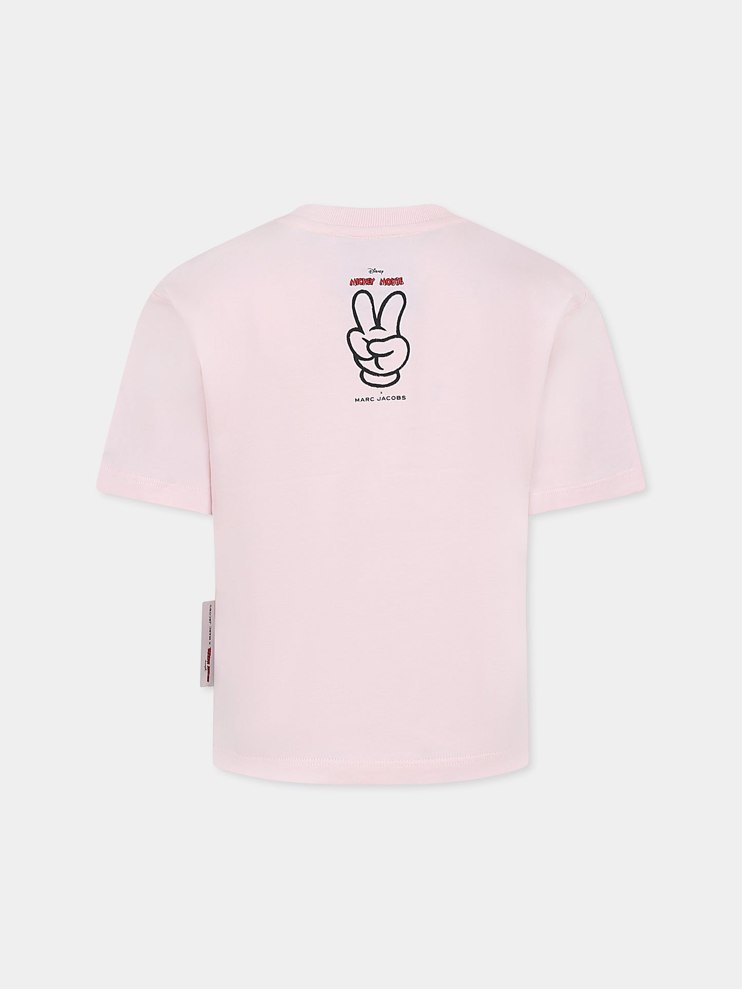 Pink t-shirt for girl with Micky Mouse