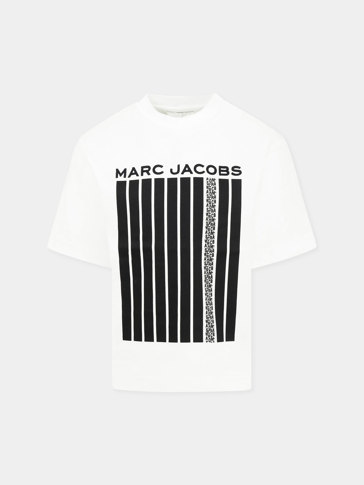 White t-shirt for boy with logo