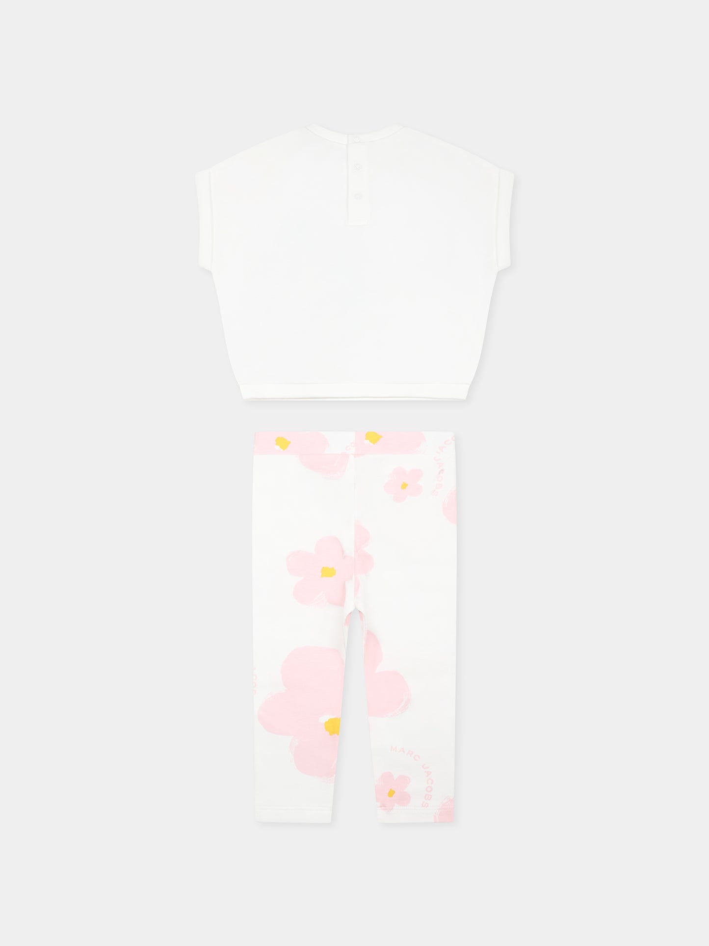 Completo bianco per neonata con fiori,Marc Jacobs,W60551 126