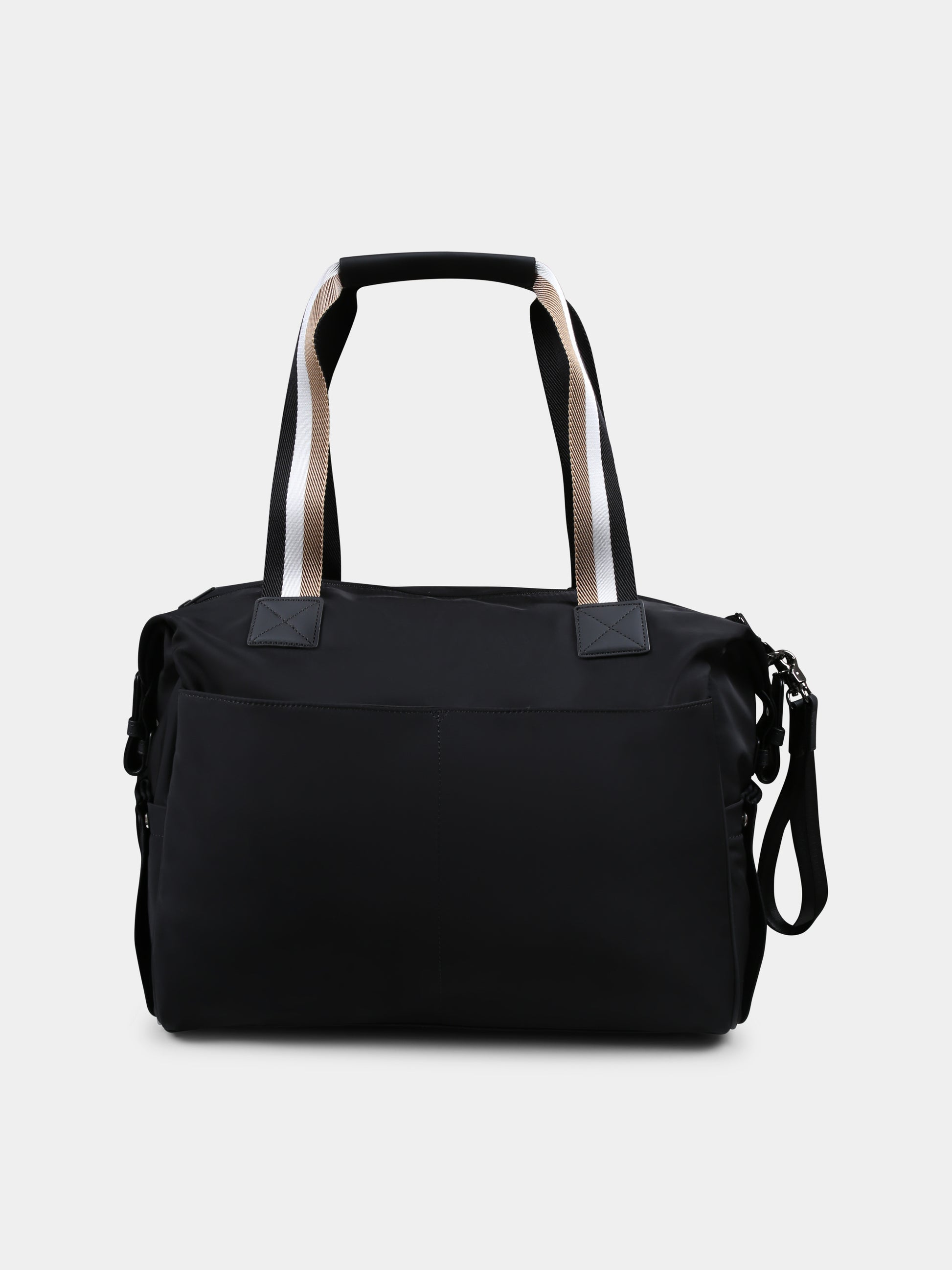 Borsa mamma nera per neonati con logo,Boss,J51732 09B