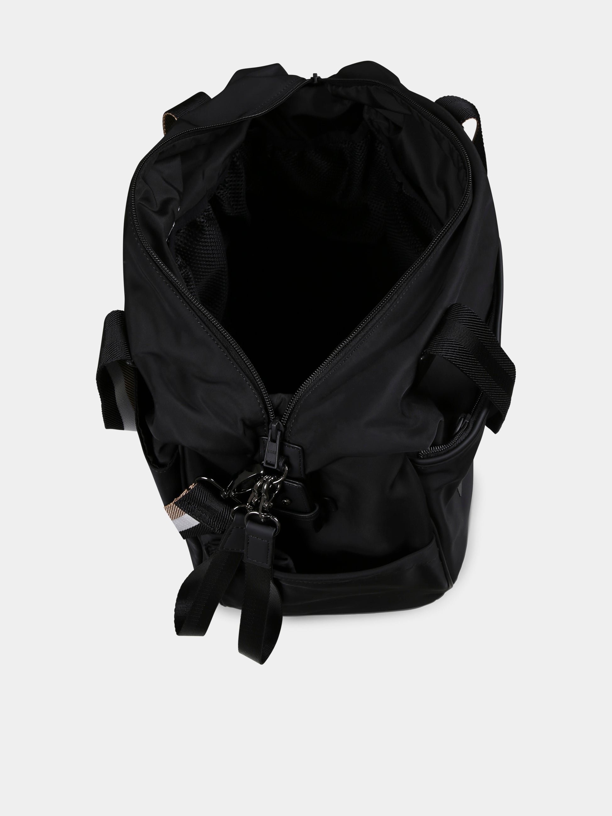 Borsa mamma nera per neonati con logo,Boss,J51732 09B