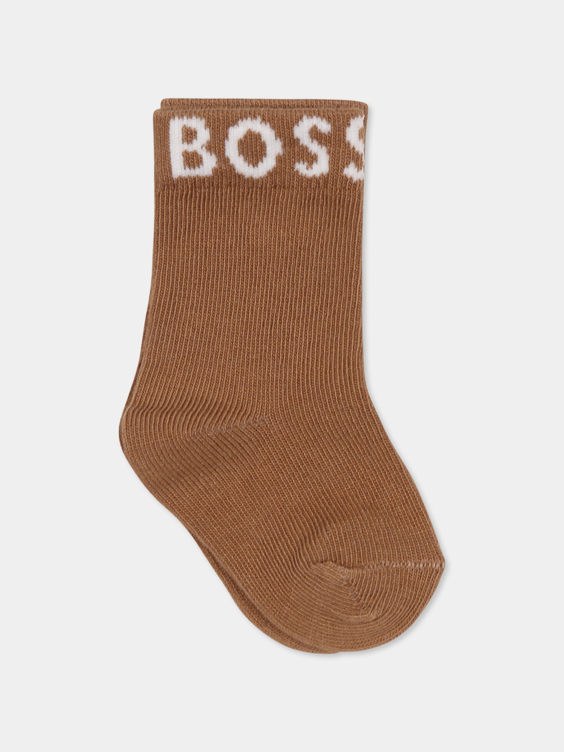 Set calzini multicolor per neonato con logo,Boss,J51742 10P